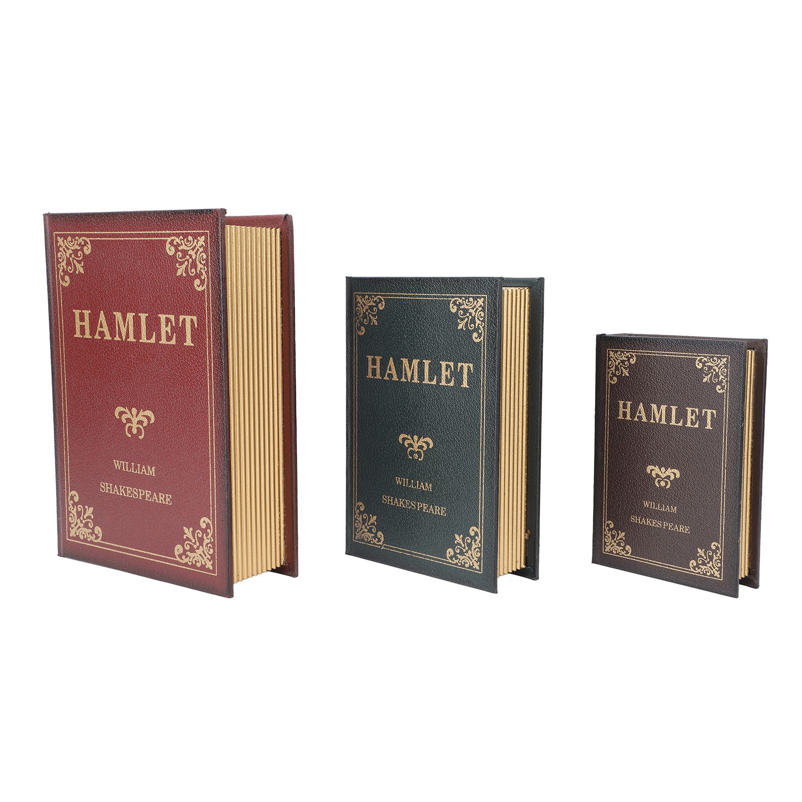 Decorative Vintage Book Shaped Trinket Storage Box Decorative Book Boxes for