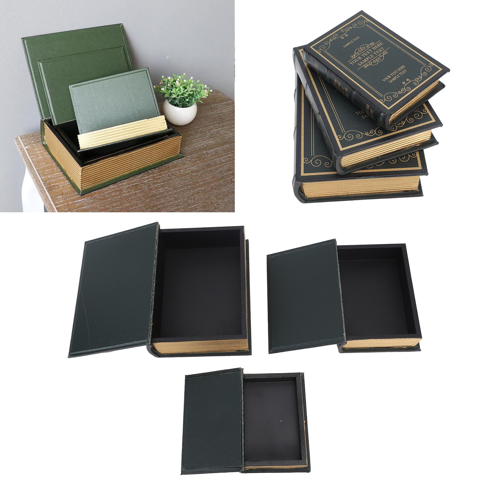 Decorative Vintage Book Shaped Trinket Storage Box Decorative Book Boxes for view 12