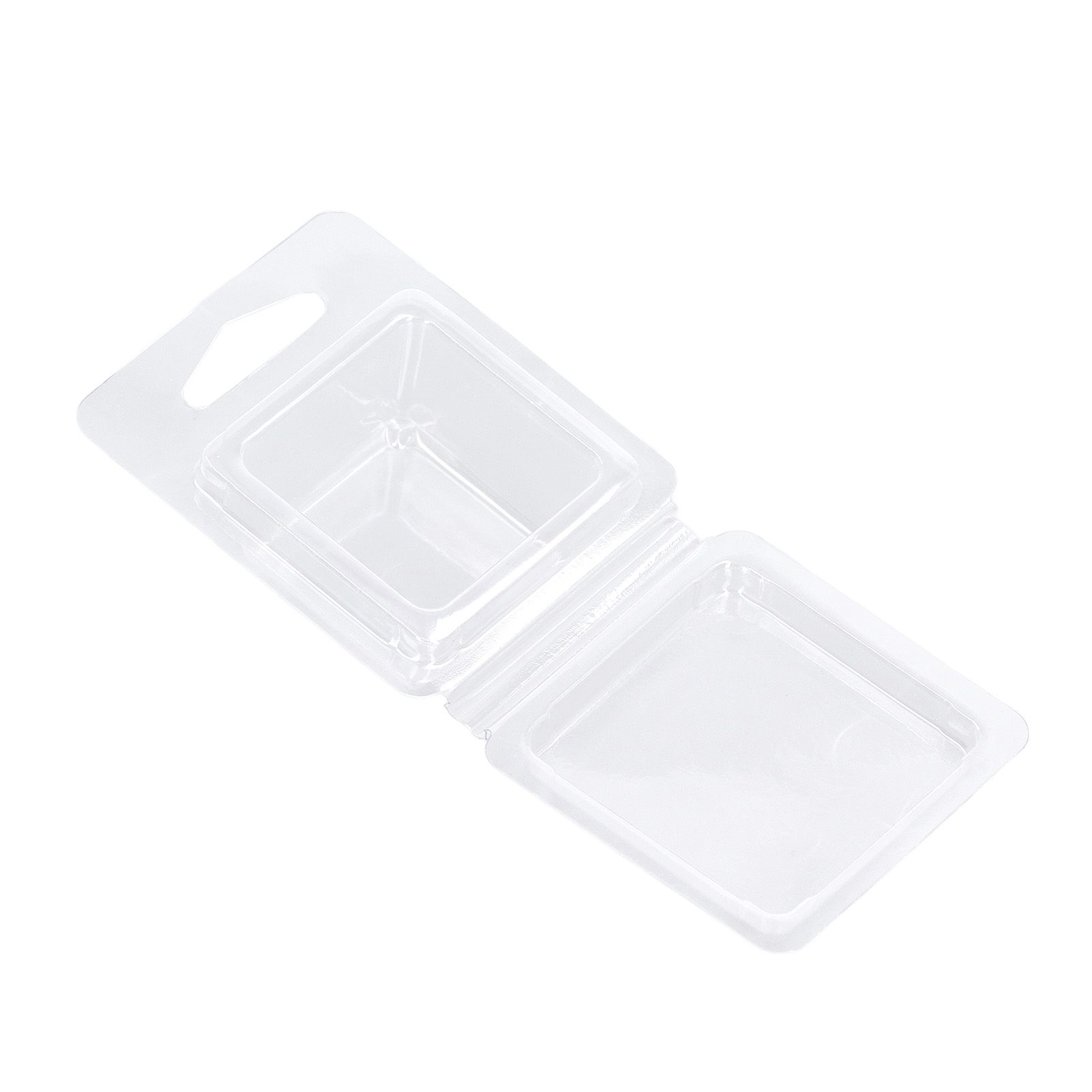 100PCS Wax Melt Molds Calmshell PET Separate Transparent Hanging Hole Empty view 6