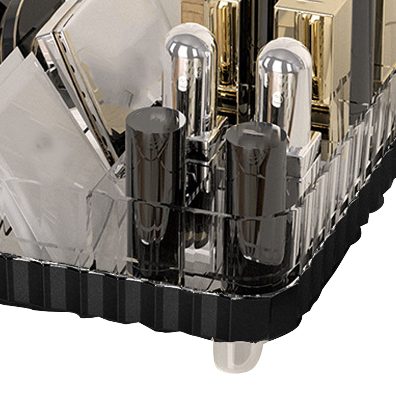 Makeup Organizer with Multiple Compartments Anti Slip Plastic Vanity Makeup view 9