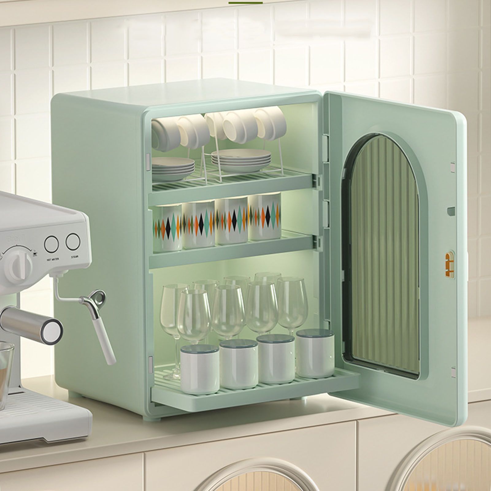 Water Cup Cabinet Multi Layer Multifunctional Dust Proof Minimalist Design Cup view 9