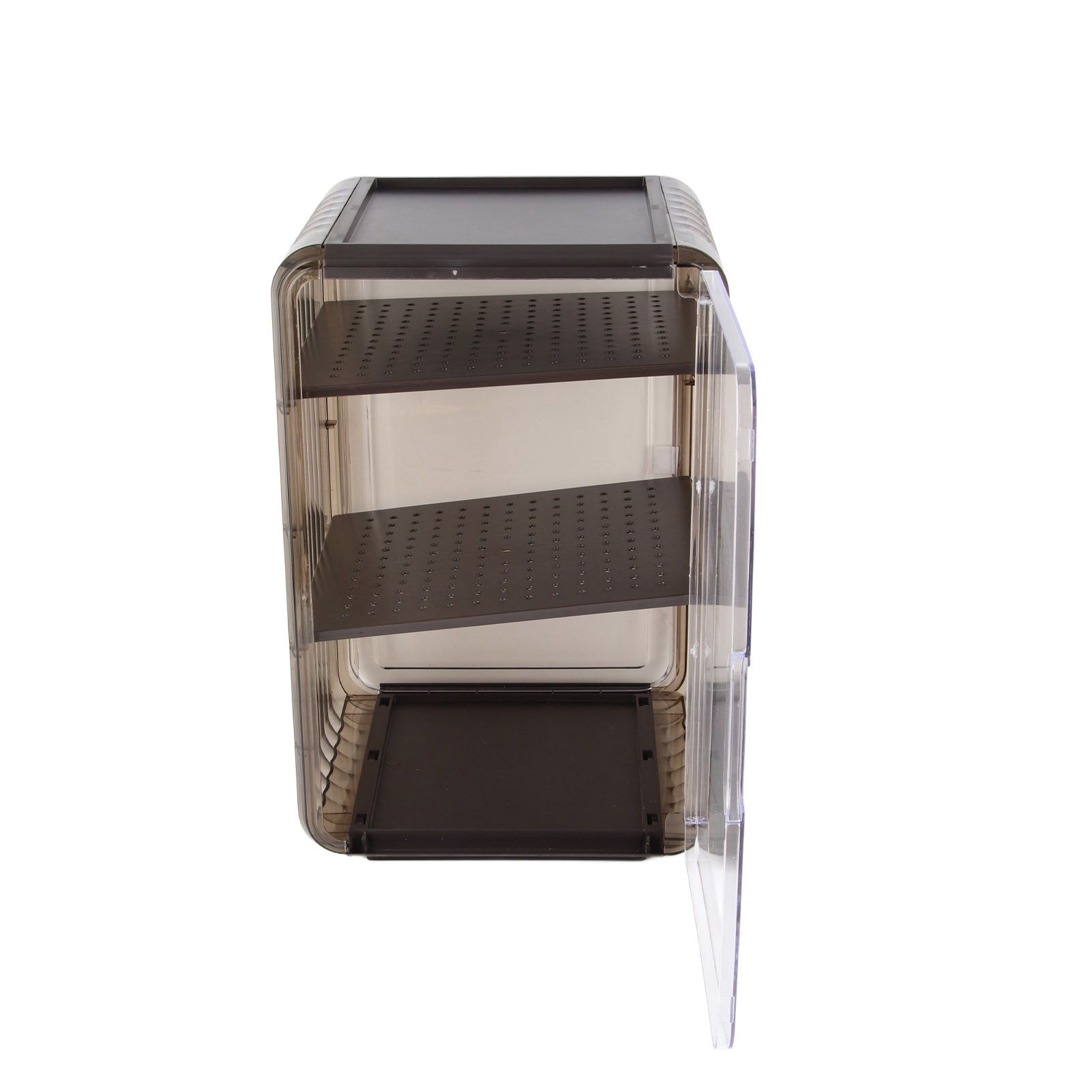 Cup Storage Rack Dustproof Stackable Plastic Clear Cup Organizer Box for