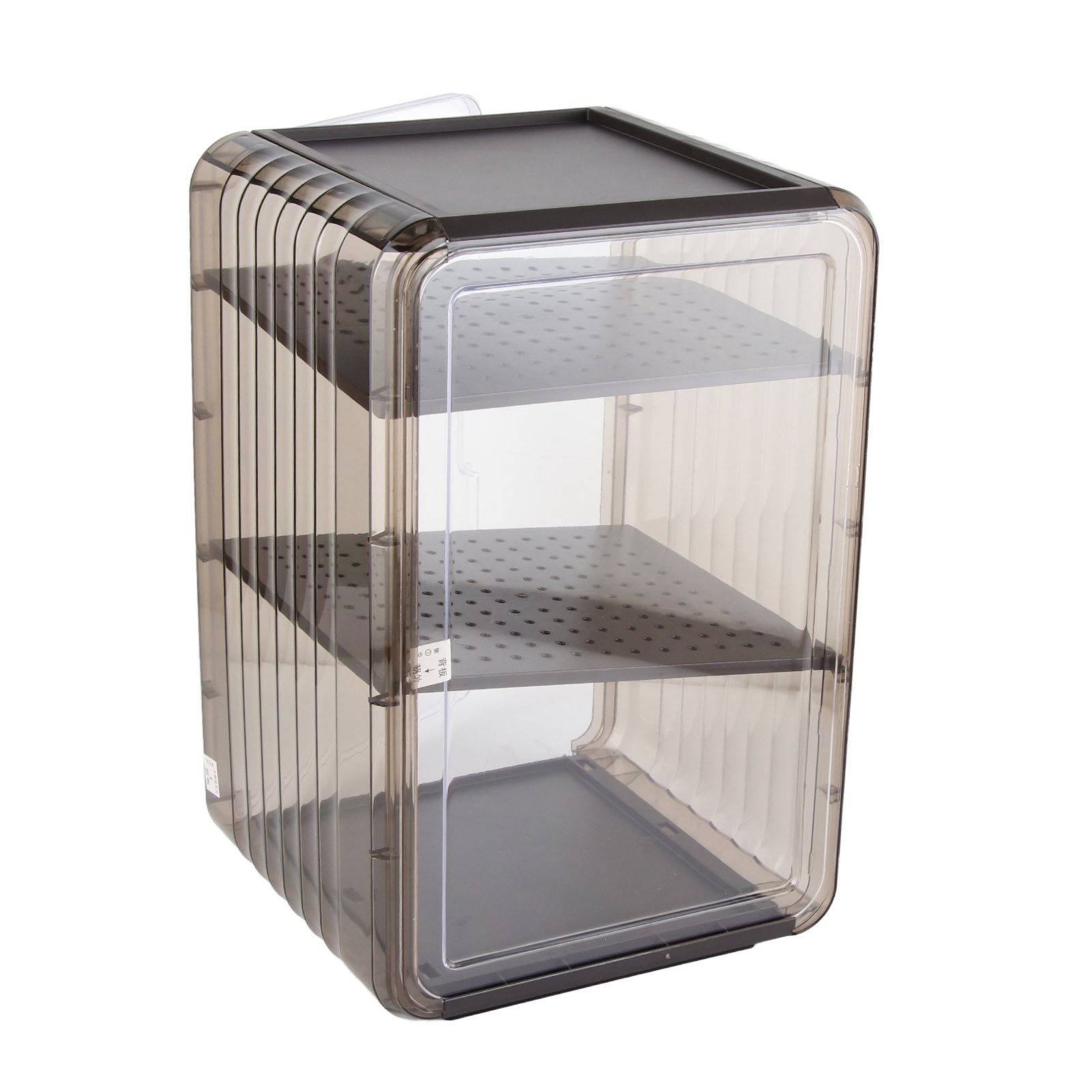 Cup Storage Rack Dustproof Stackable Plastic Clear Cup Organizer Box for view 4
