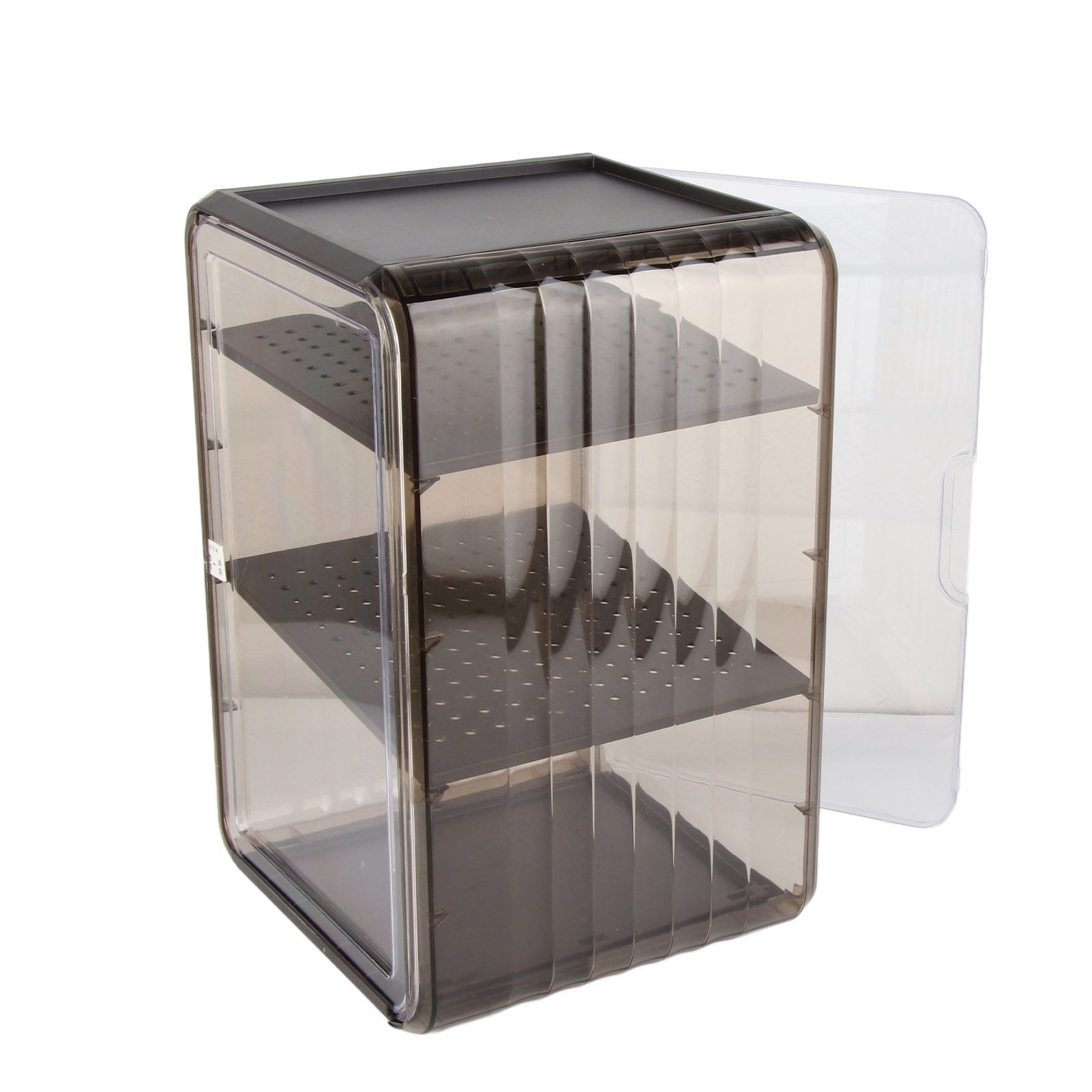 Cup Storage Rack Dustproof Stackable Plastic Clear Cup Organizer Box for view 6