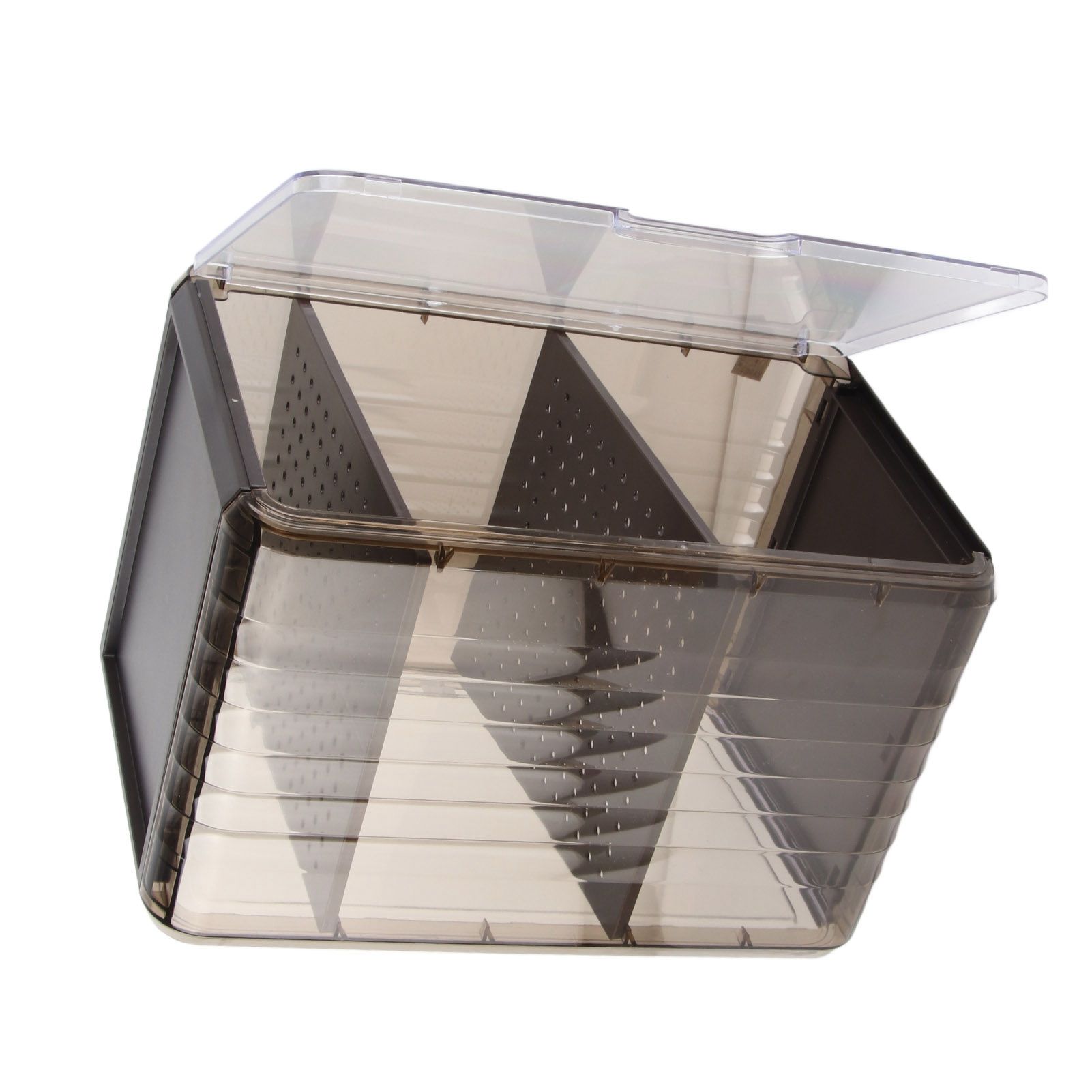 Cup Storage Rack Dustproof Stackable Plastic Clear Cup Organizer Box for view 11