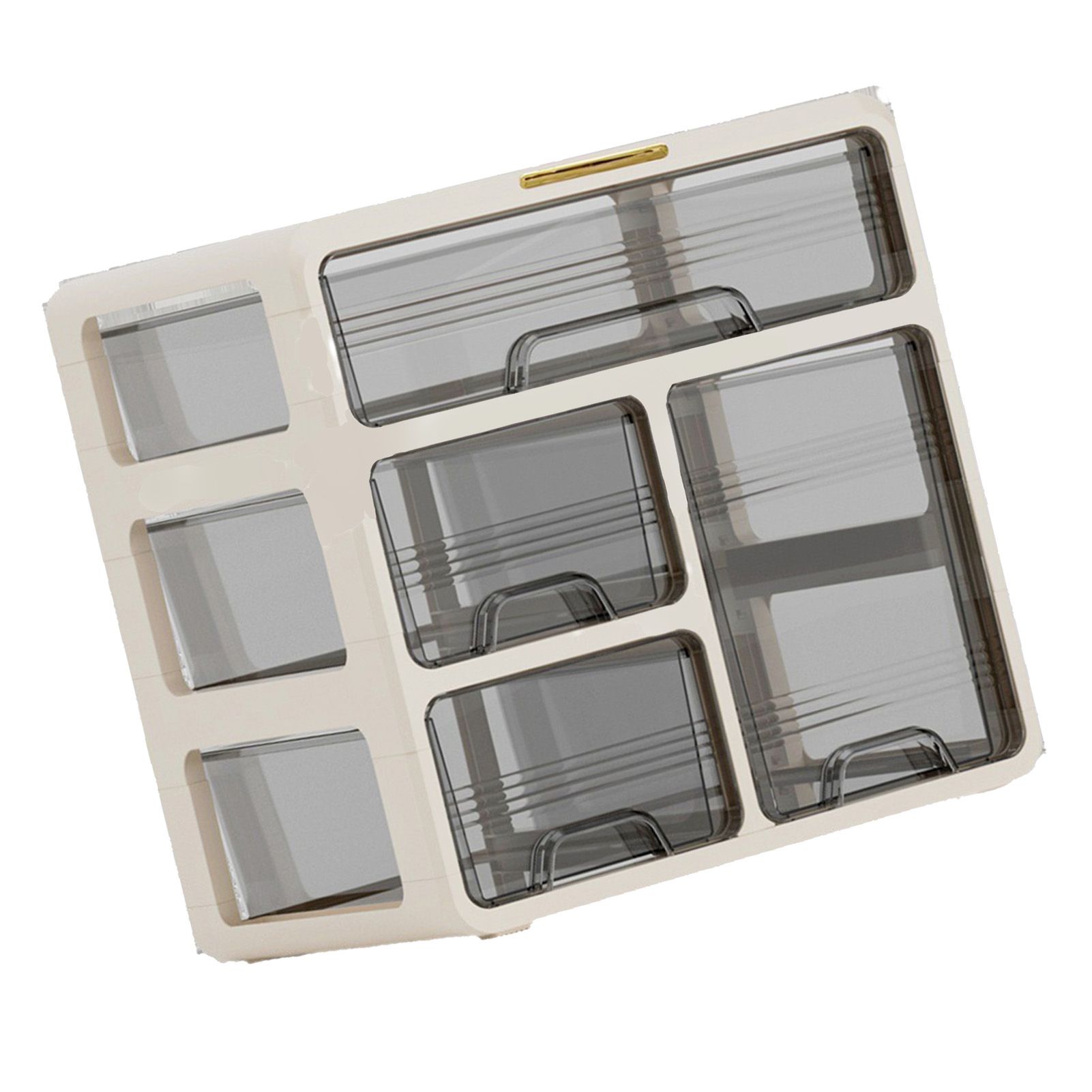 Desk Organizer with Drawer Plastic Desk Storage Box Desktop Organization for view 3