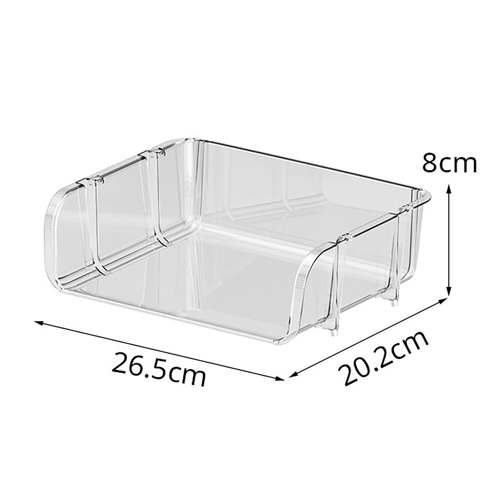 Transparent Desktop Stationery Organizer Stackable Stationery Files Storage view 9