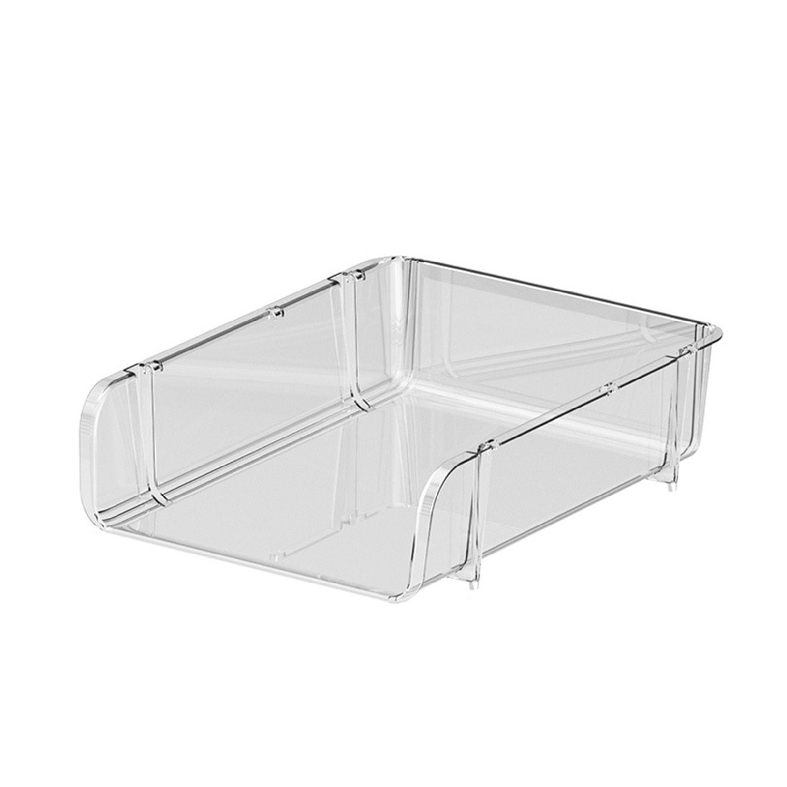 Transparent Desktop Stationery Organizer Stackable Stationery Files Storage