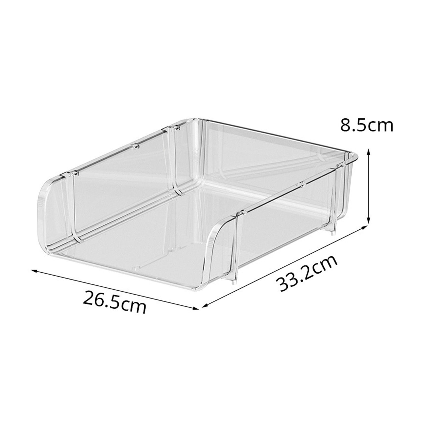 Transparent Desktop Stationery Organizer Stackable Stationery Files Storage view 7