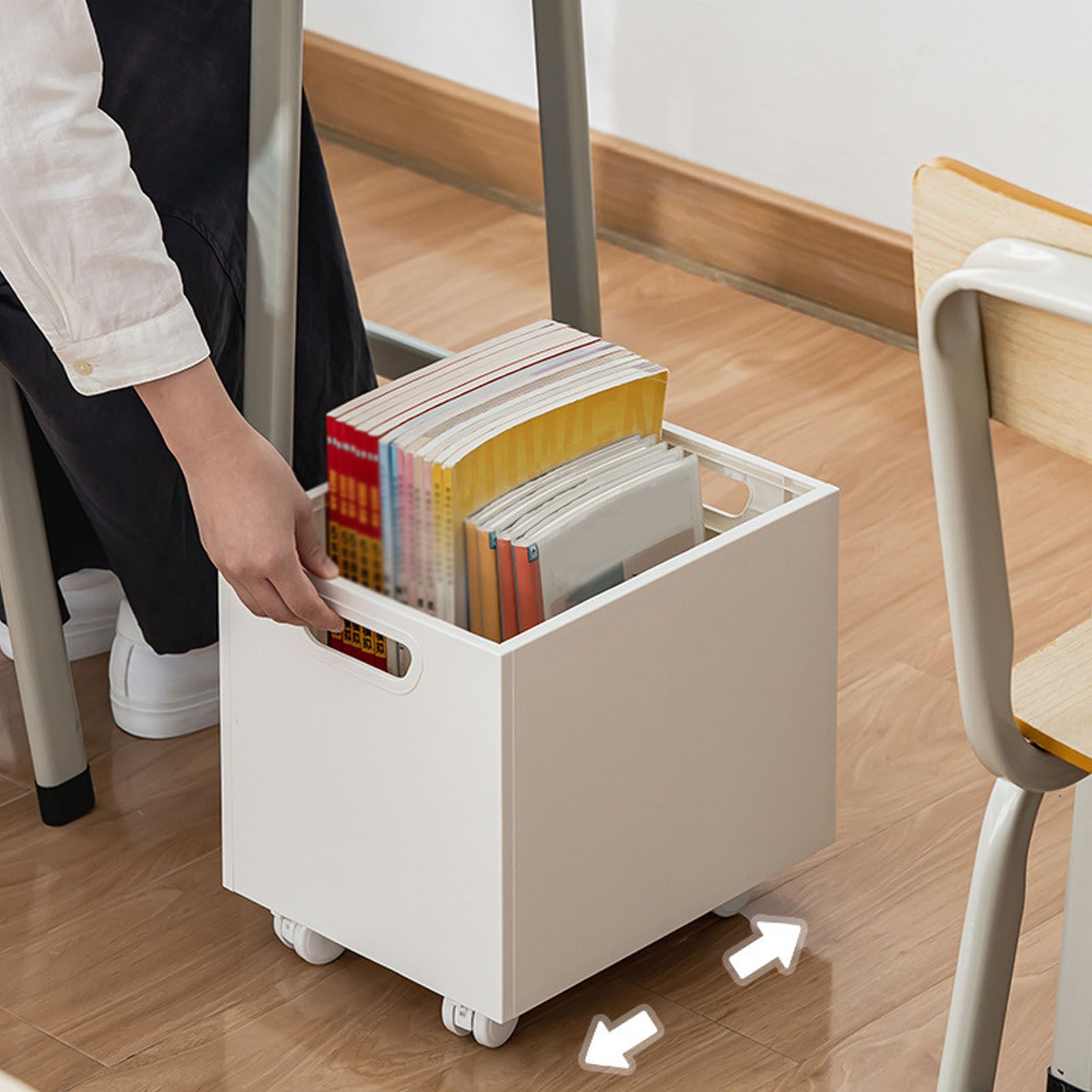 Book Storage Box with Dual Side Handles Stackable 50kg Load Bearing view 12