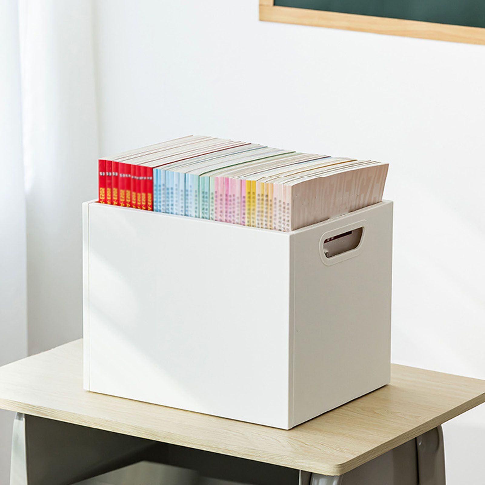 Book Storage Box with Dual Side Handles Stackable 50kg Load Bearing view 12