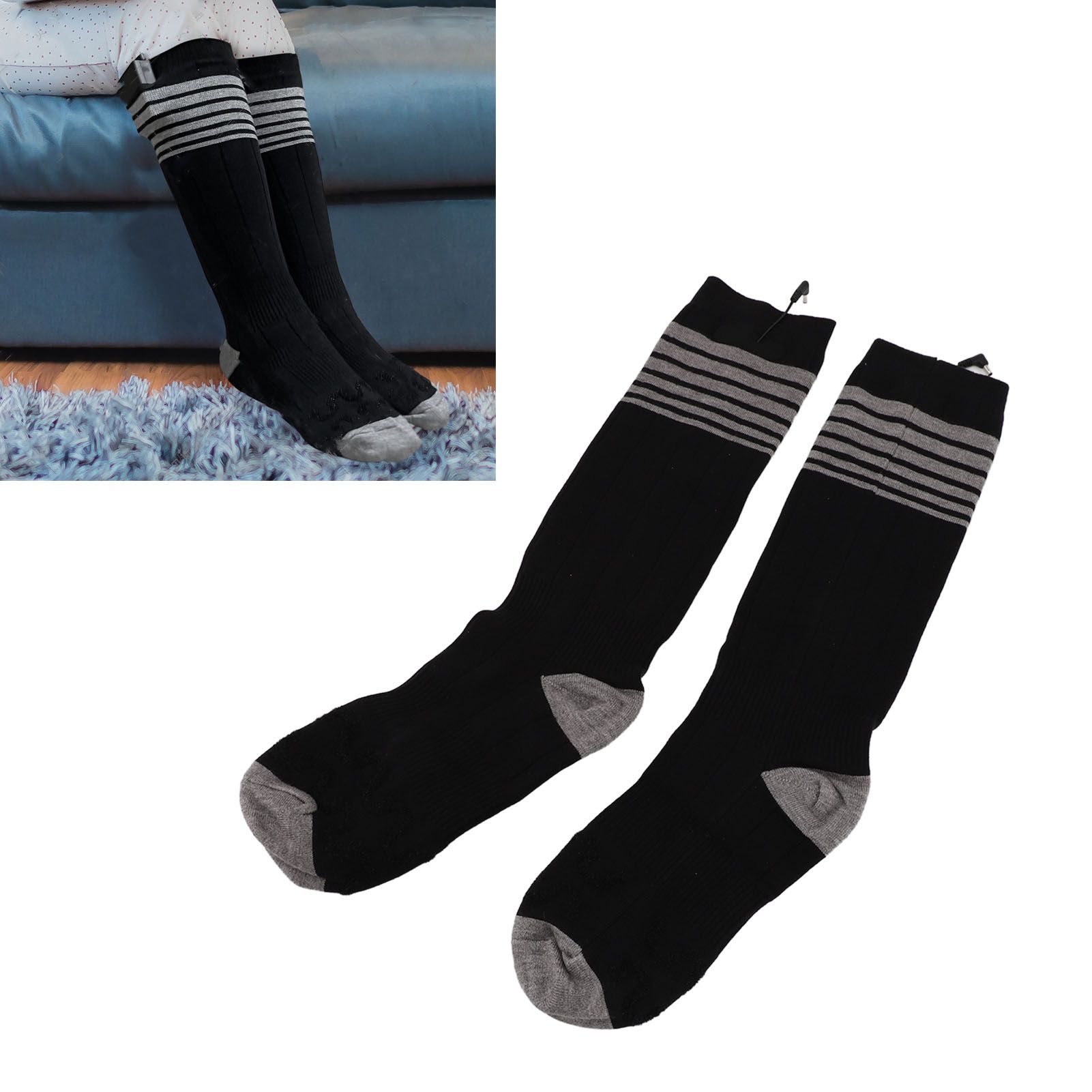Electric Heated Socks for Men Women Battery Heated Socks with 3 Heat Settings view 11