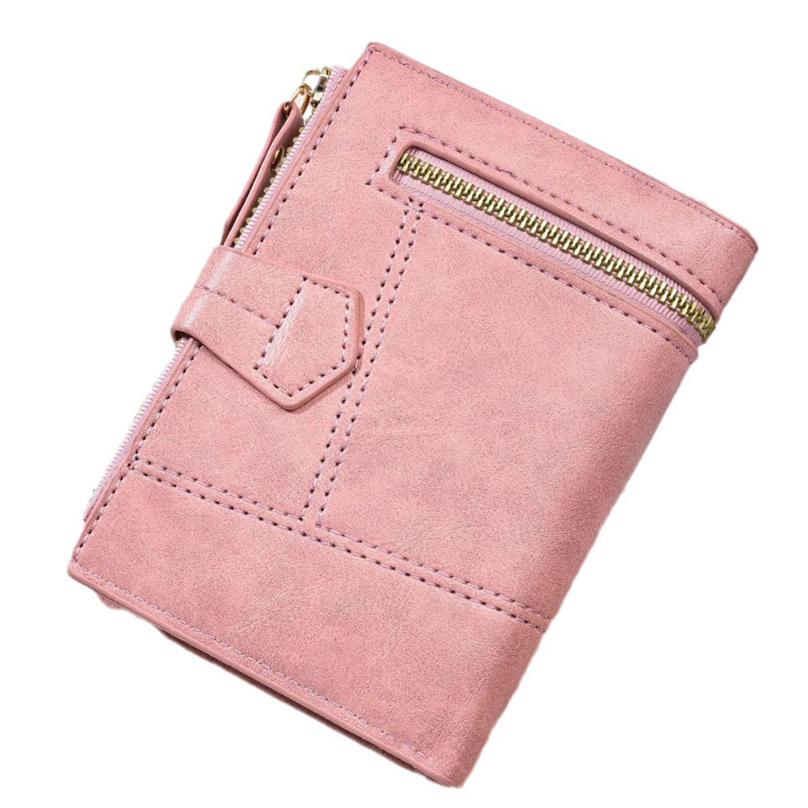 Women Wallet PU Leather Short Small Size Multiple Slots Card Holder Coin Purse