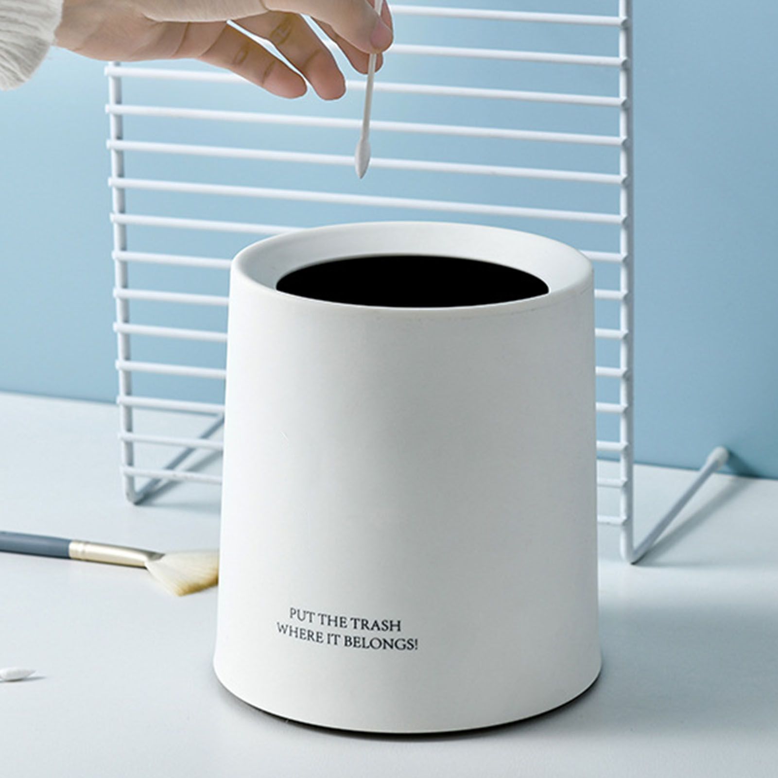Desktop Trash Can Animal Pattern Cute Portable Mini Waste Basket for Study view 10