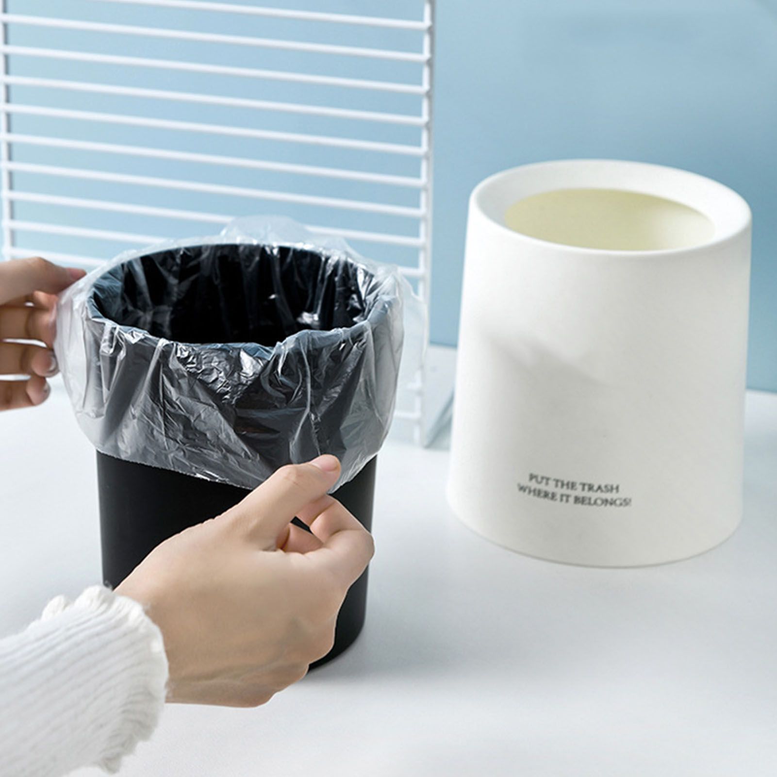 Desktop Trash Can Animal Pattern Cute Portable Mini Waste Basket for Study view 9