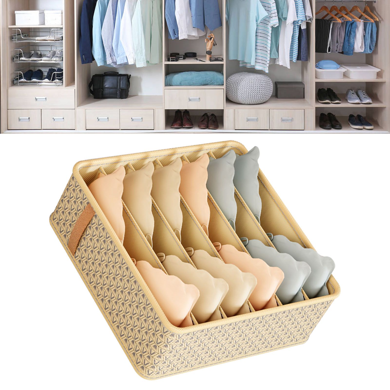 Closet Drawer Organizer Dividers Fabric Dresser Closet Organizers Storage Bins view 6
