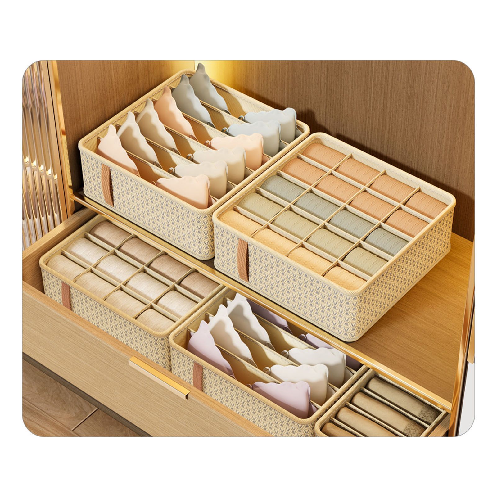 Closet Drawer Organizer Dividers Fabric Dresser Closet Organizers Storage Bins view 11