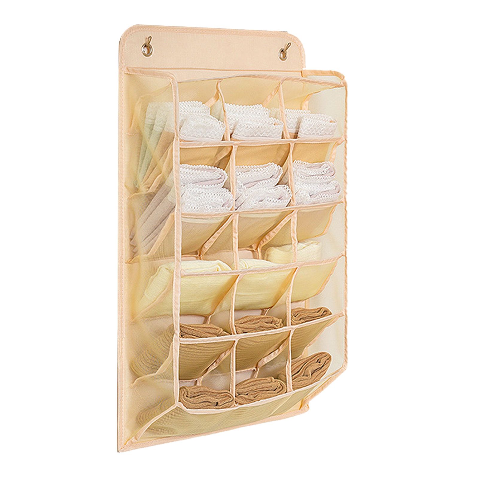 Closet Hanging Underwear Organizer Mesh Oxford Cloth PP Board Underwear Wall view 4