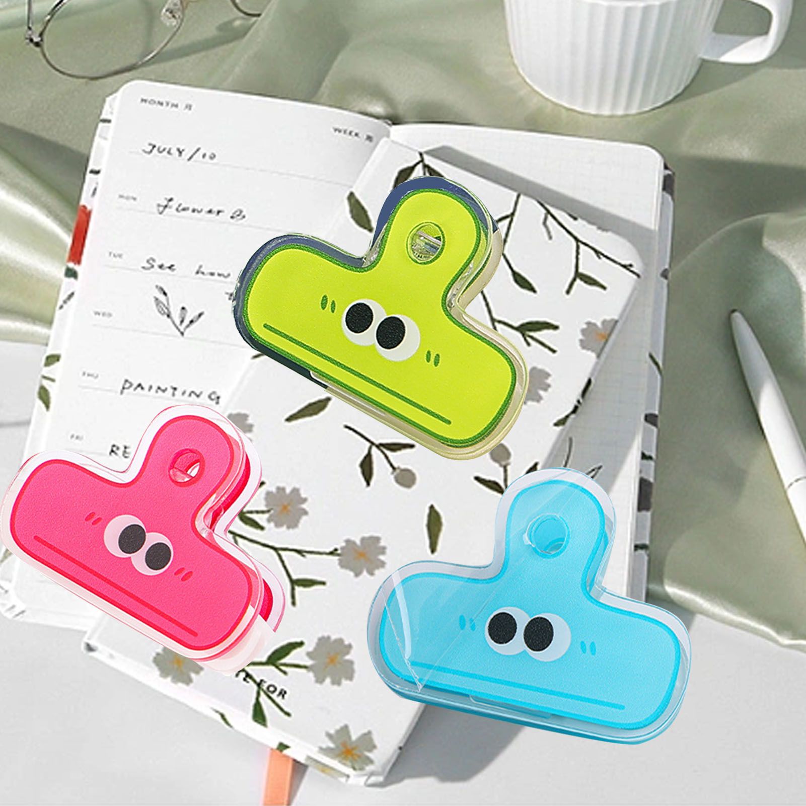 Stationery Clip Plastic Cute Cartoon Double Sided Multifunctional Long Tail view 12