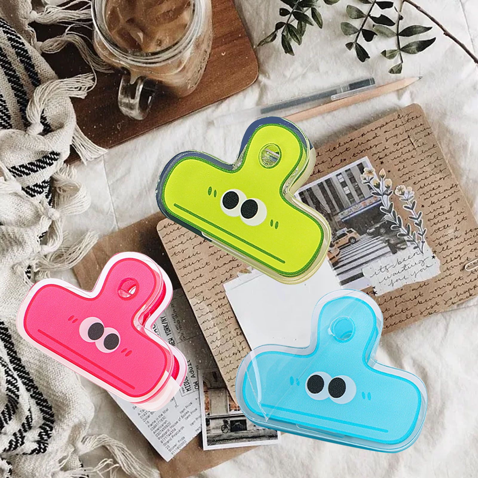 Stationery Clip Plastic Cute Cartoon Double Sided Multifunctional Long Tail view 14