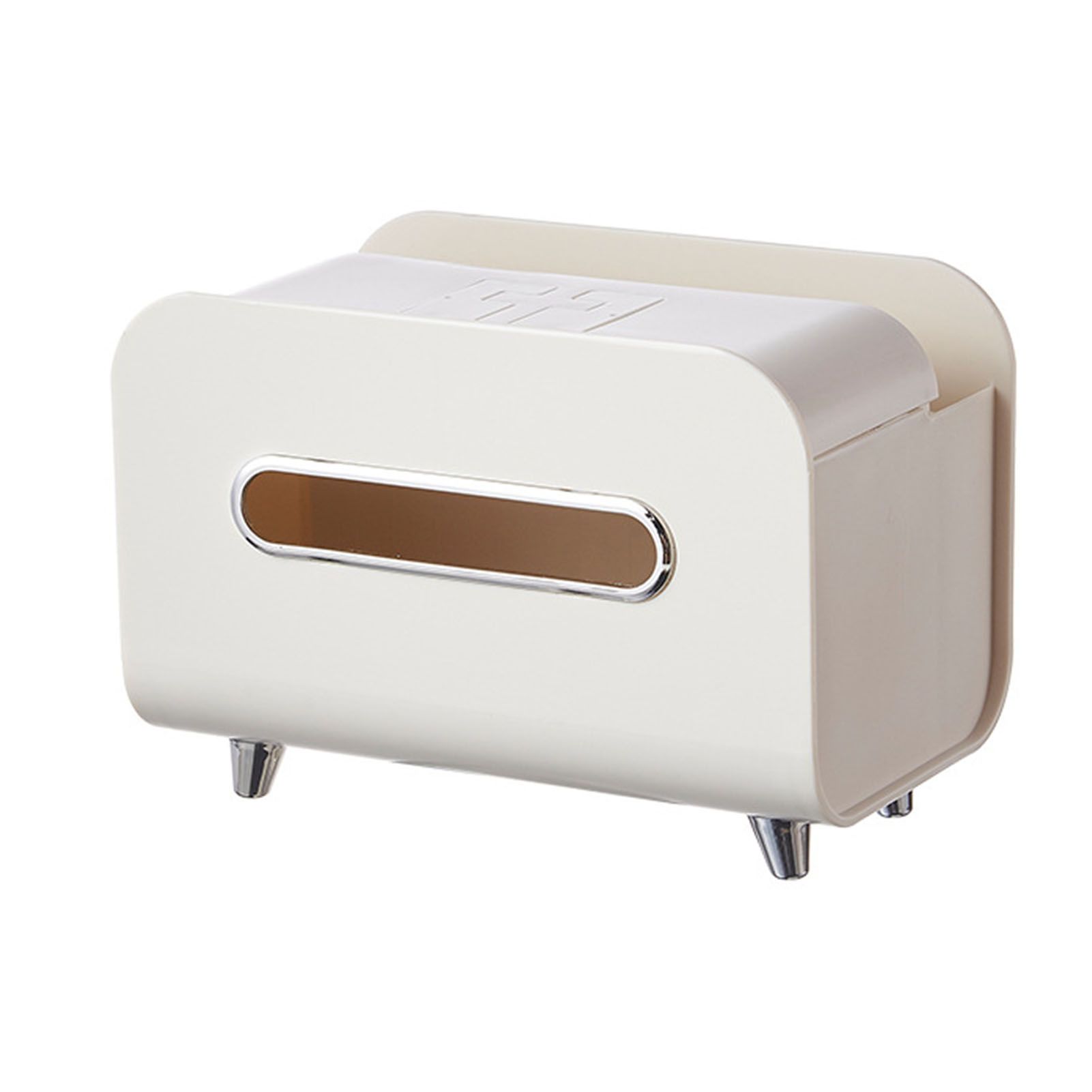 Desktop Tissue Box Multifunction Tissue Storage Dispenser with Phone Holder
