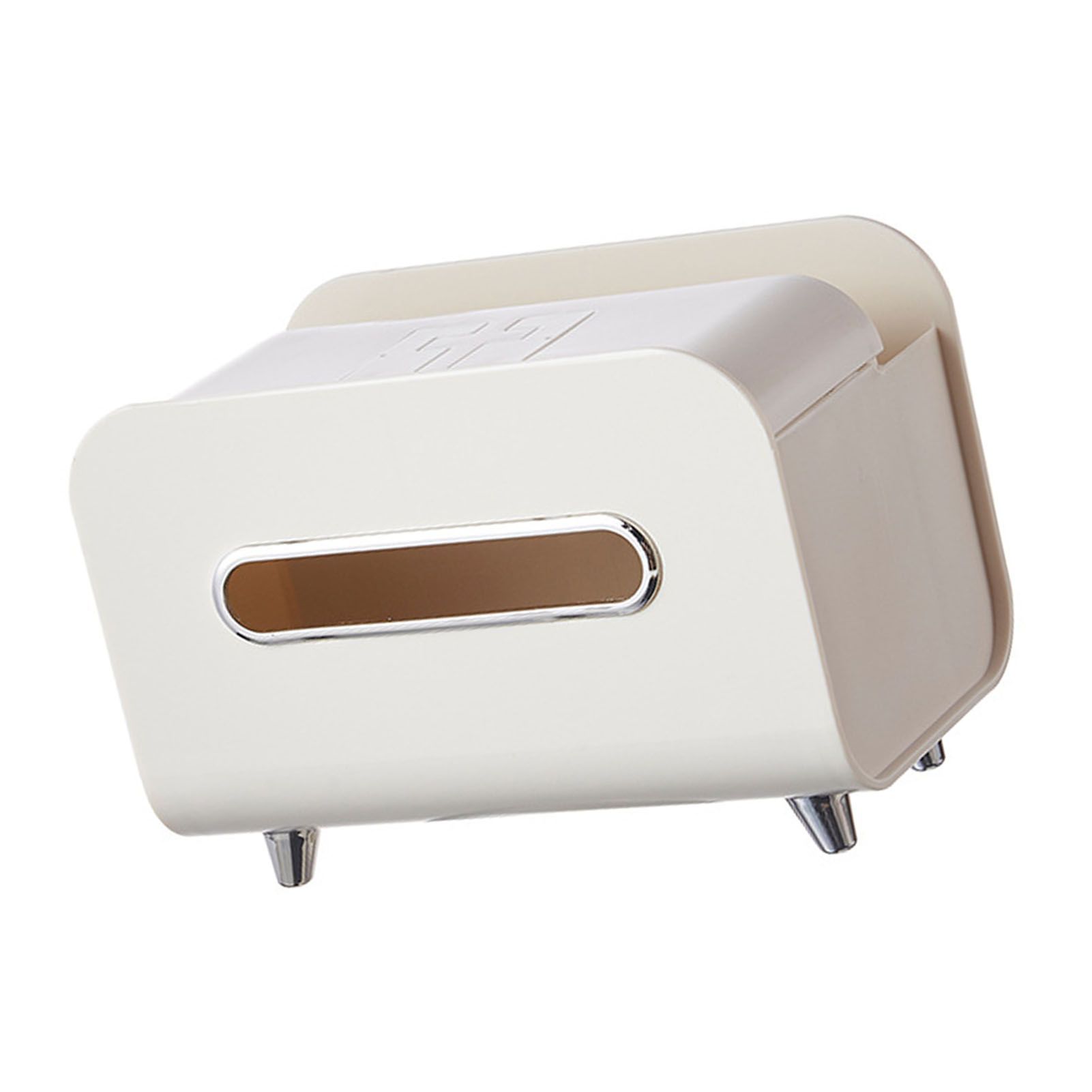 Desktop Tissue Box Multifunction Tissue Storage Dispenser with Phone Holder view 2