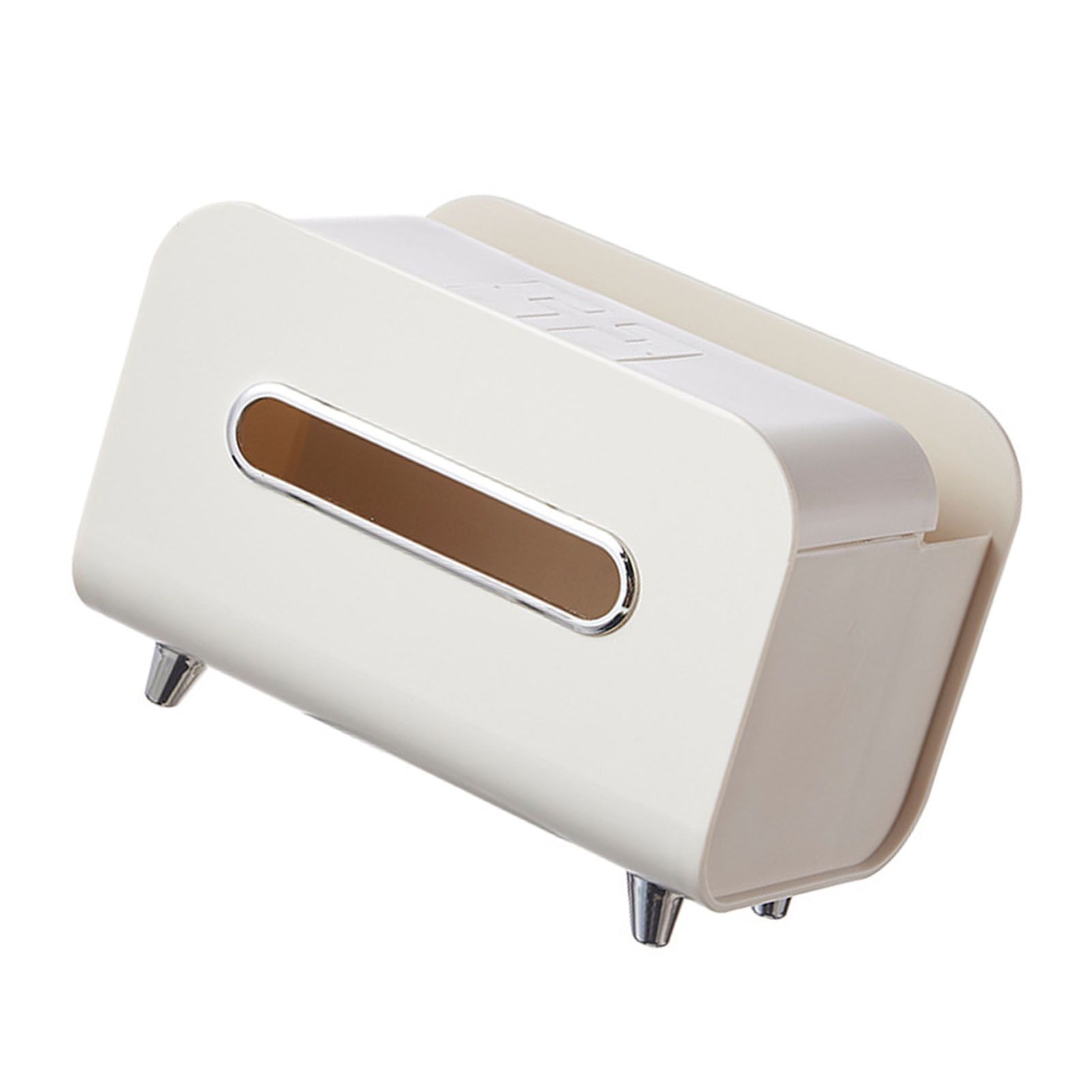 Desktop Tissue Box Multifunction Tissue Storage Dispenser with Phone Holder view 3