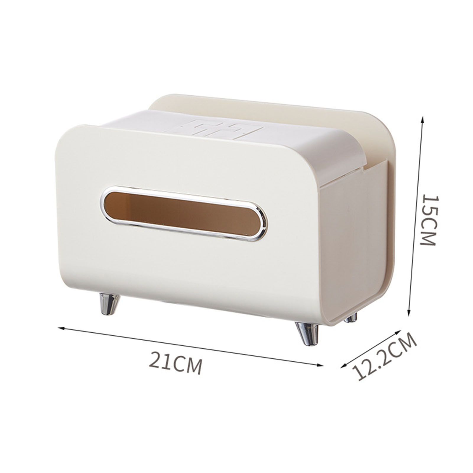 Desktop Tissue Box Multifunction Tissue Storage Dispenser with Phone Holder view 13