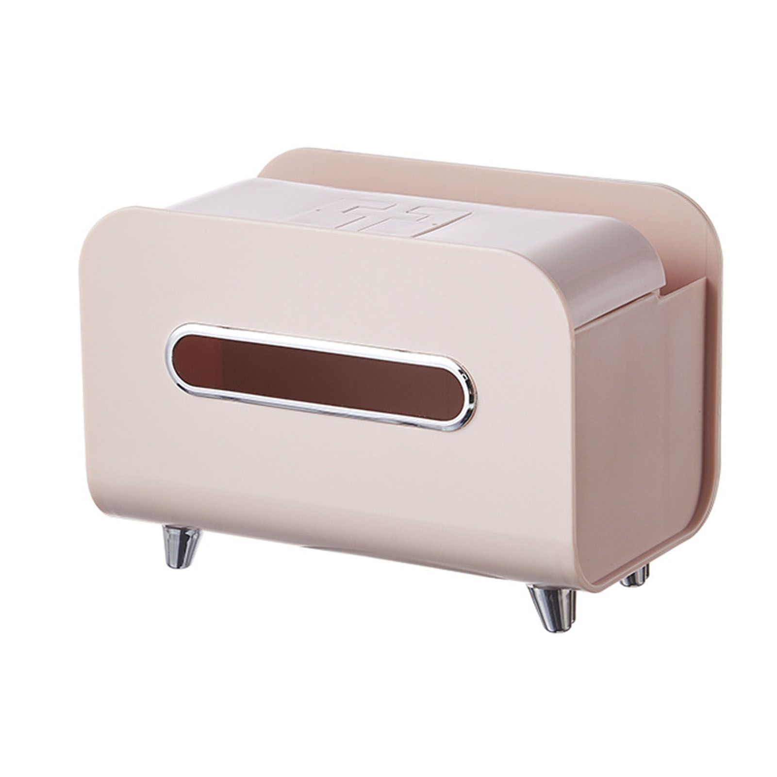 Desktop Tissue Box Multifunction Tissue Storage Dispenser with Phone Holder