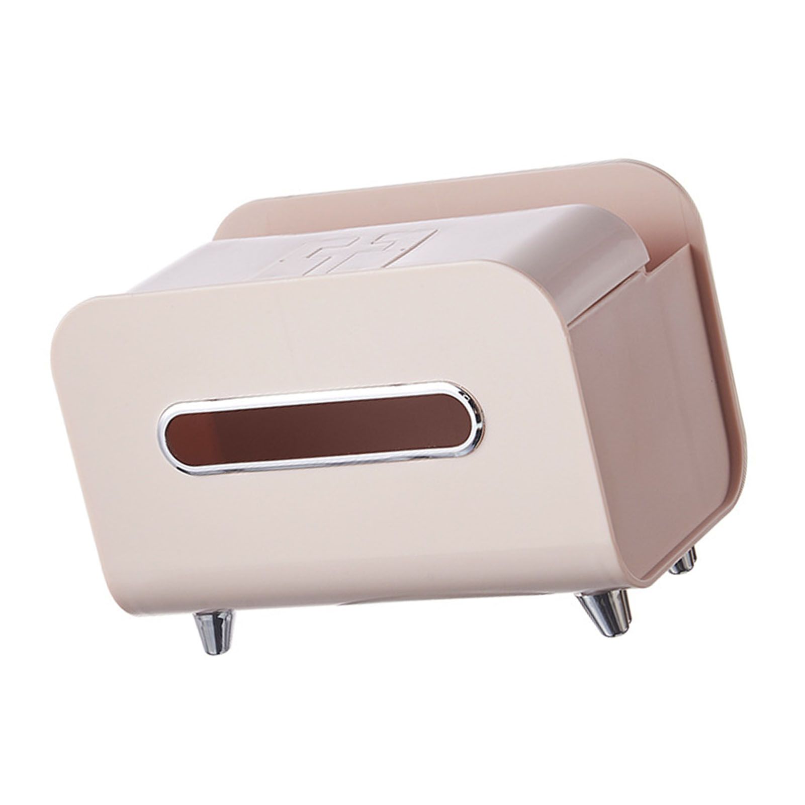 Desktop Tissue Box Multifunction Tissue Storage Dispenser with Phone Holder view 2