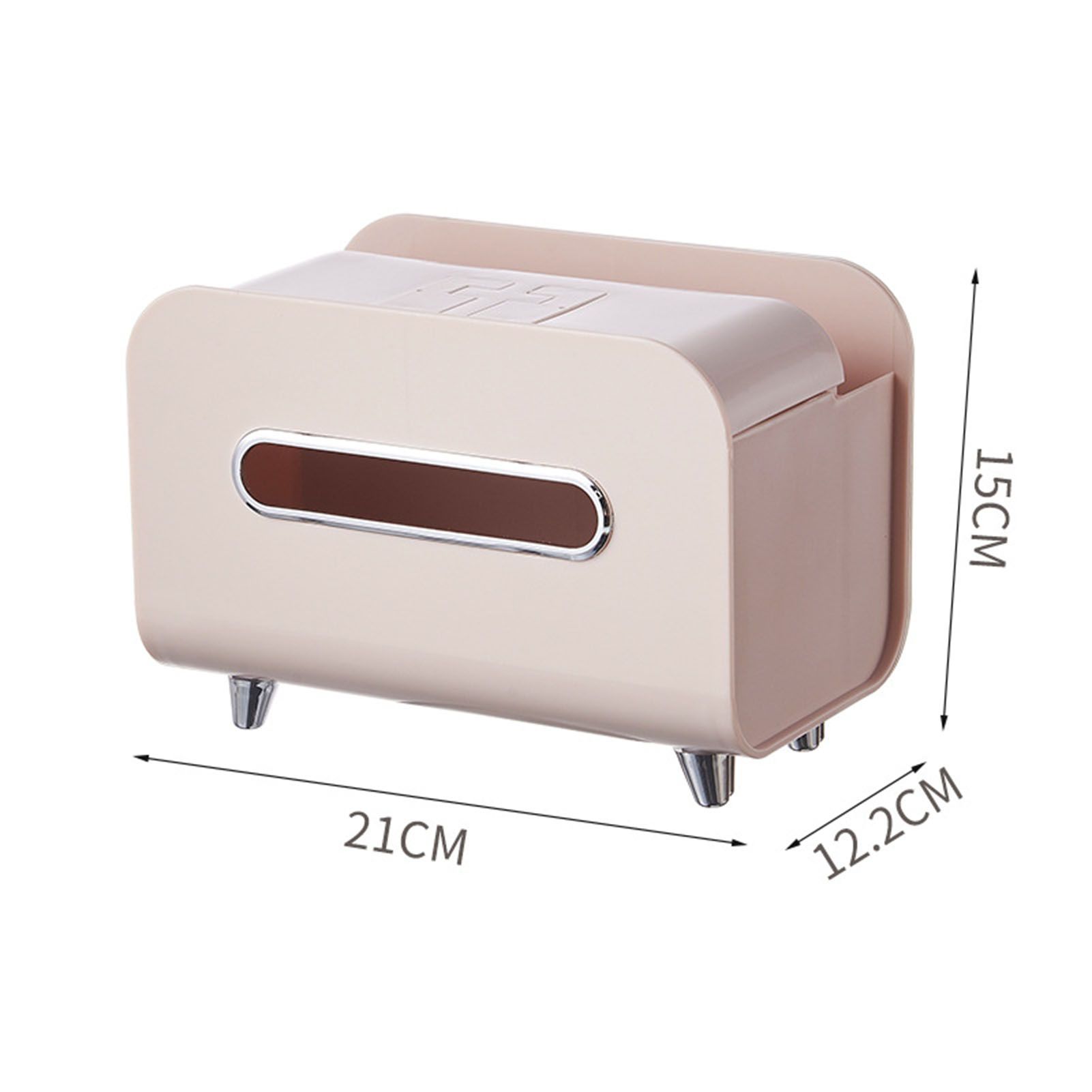Desktop Tissue Box Multifunction Tissue Storage Dispenser with Phone Holder view 12