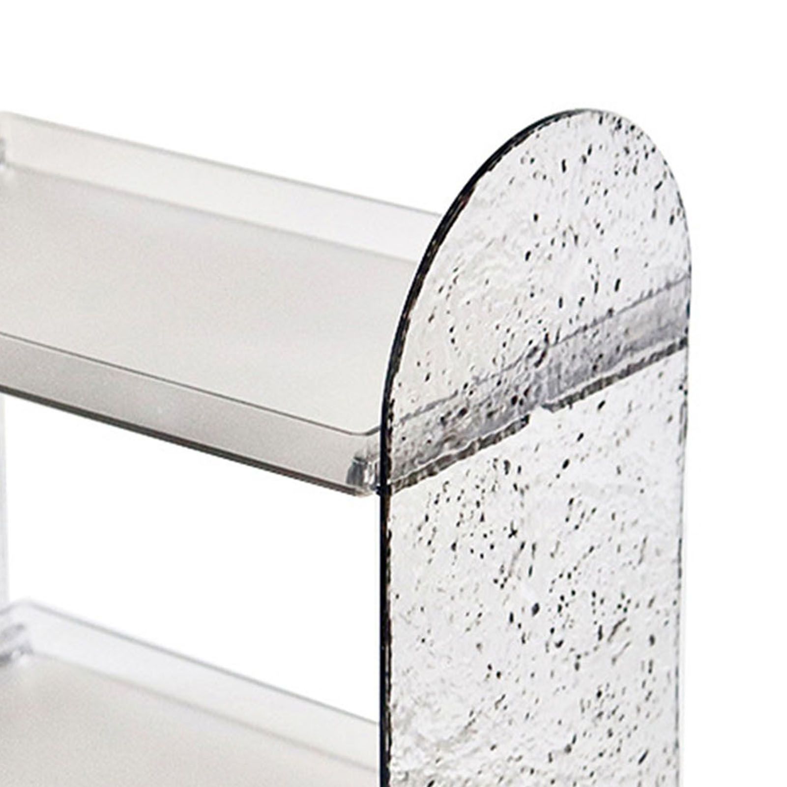 2 Tier Desk Organizer Double Layer Storage Rack Transparent Desktop Stand view 9