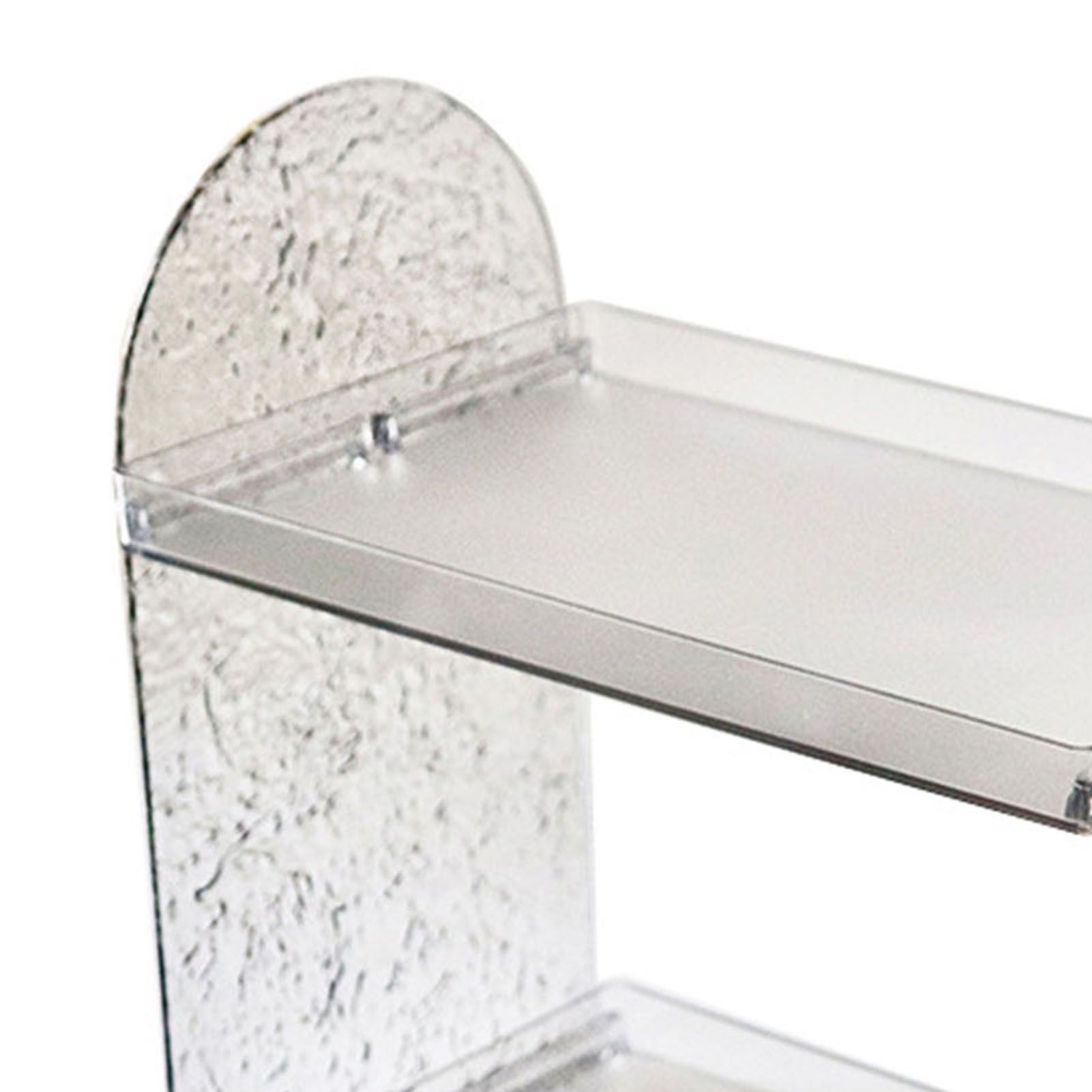 2 Tier Desk Organizer Double Layer Storage Rack Transparent Desktop Stand view 10