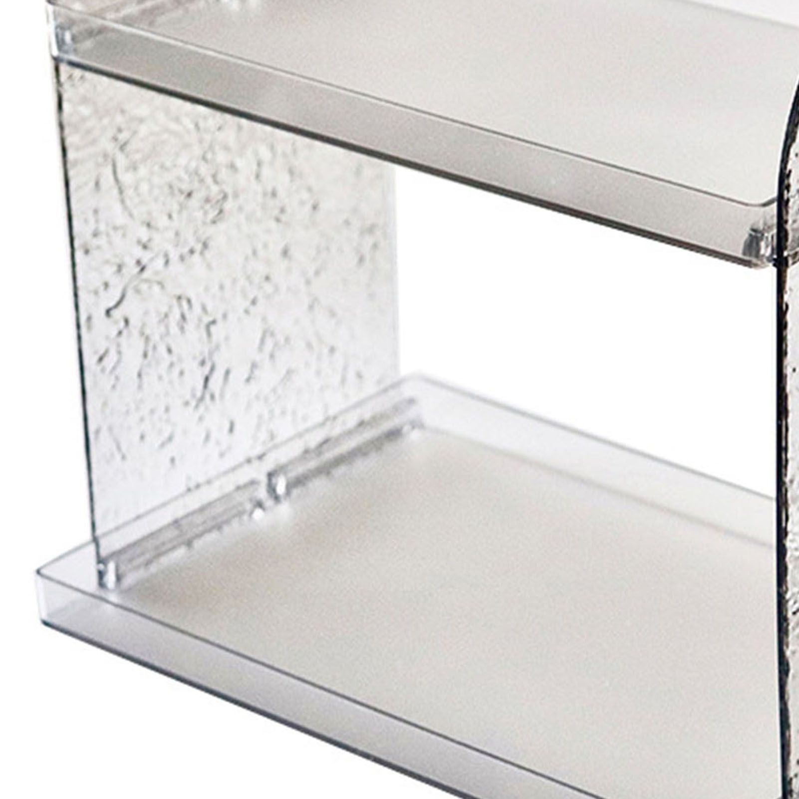 2 Tier Desk Organizer Double Layer Storage Rack Transparent Desktop Stand view 11