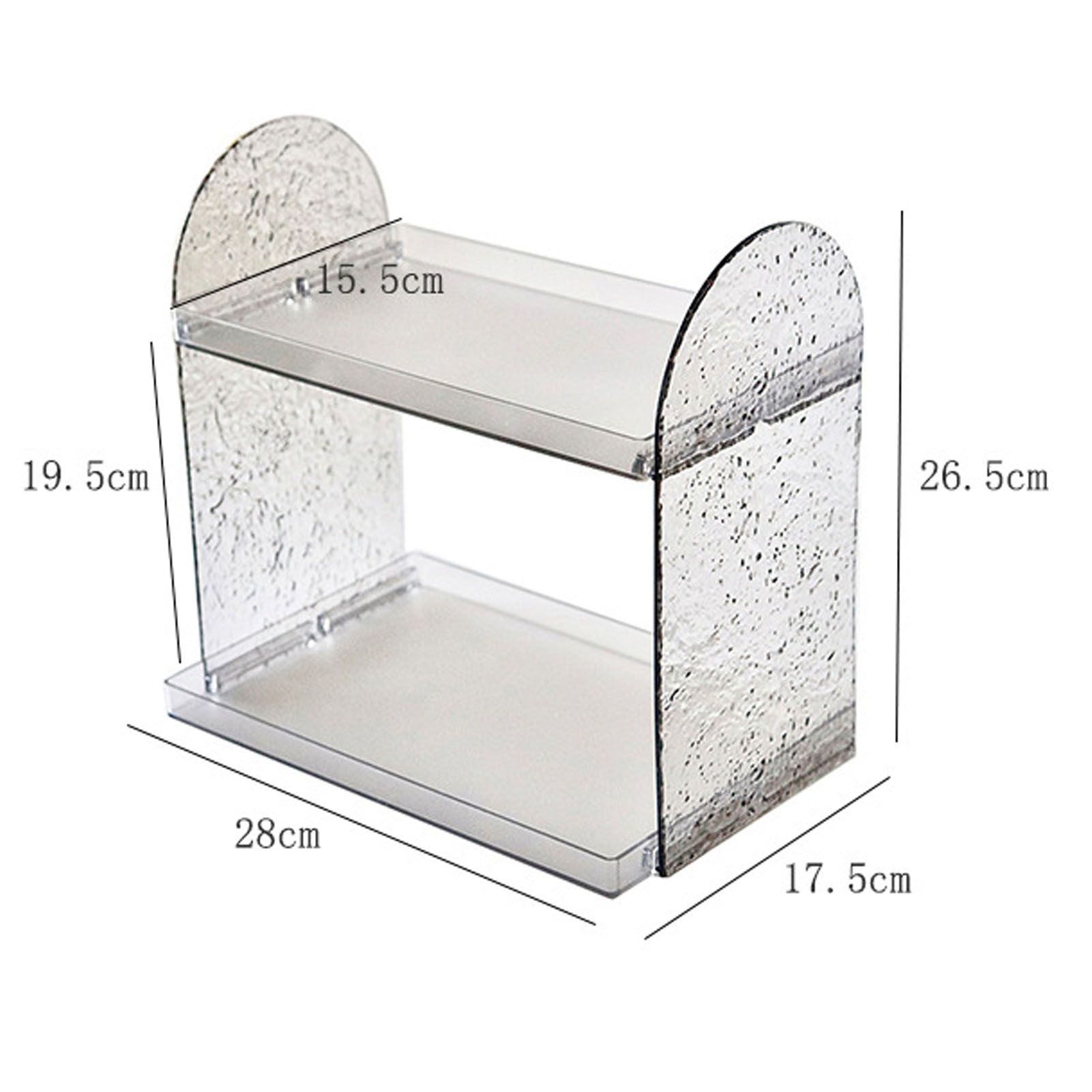 2 Tier Desk Organizer Double Layer Storage Rack Transparent Desktop Stand view 12