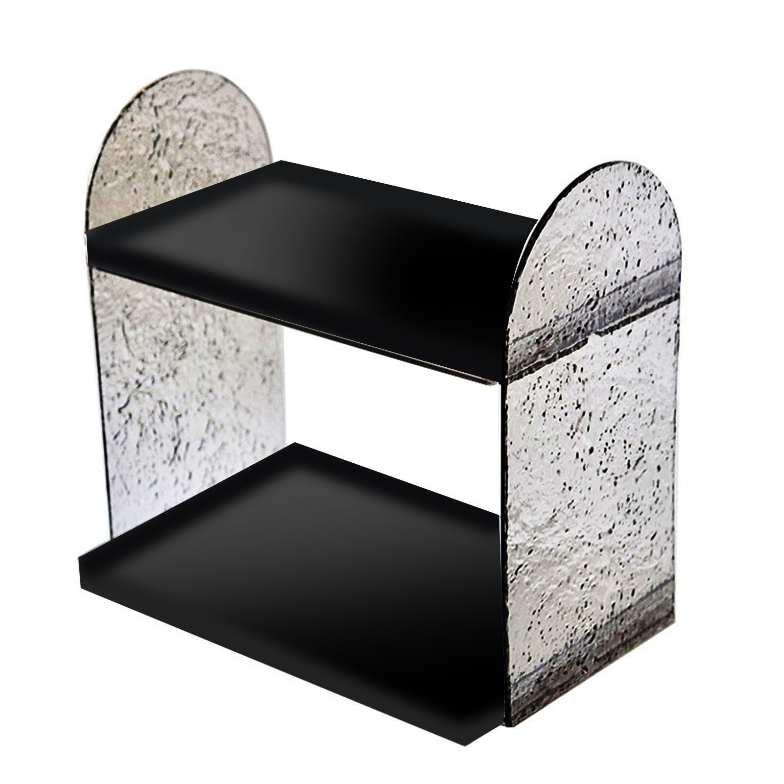 2 Tier Desk Organizer Double Layer Storage Rack Transparent Desktop Stand
