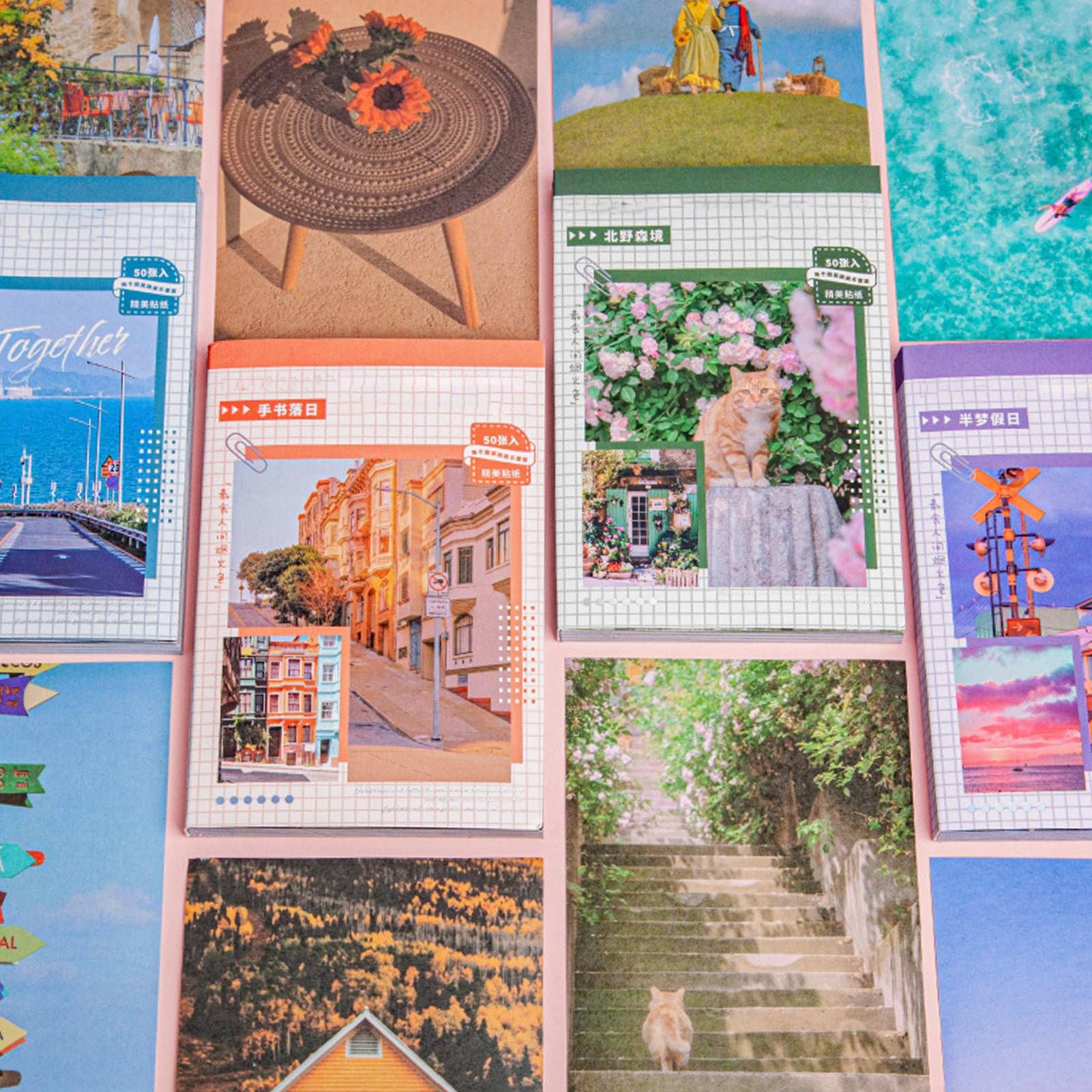 50PCS Nature Landscape Stickers Decorative Aesthetic Travel Scenery view 6