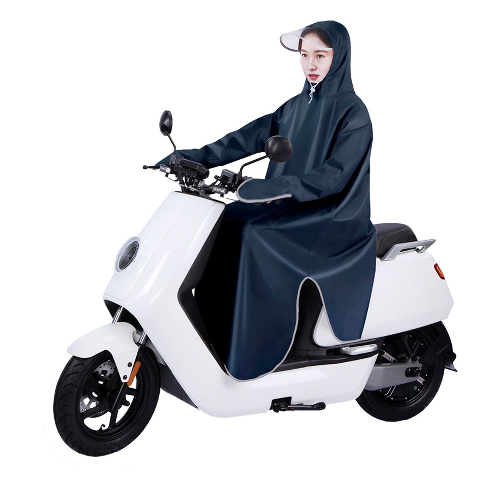 Electric Bike Raincoat Enlarged Protection Oxford Cloth Adults Sleeve Rain