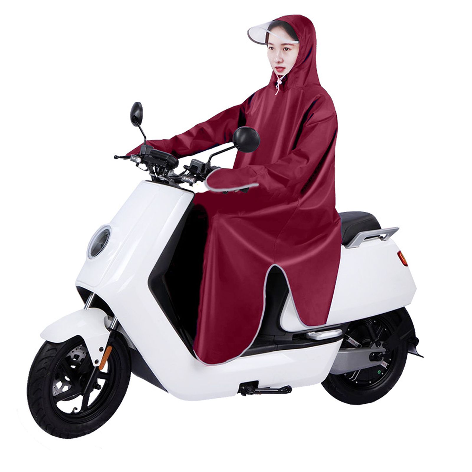 Electric Bike Raincoat Enlarged Protection Oxford Cloth Adults Sleeve Rain