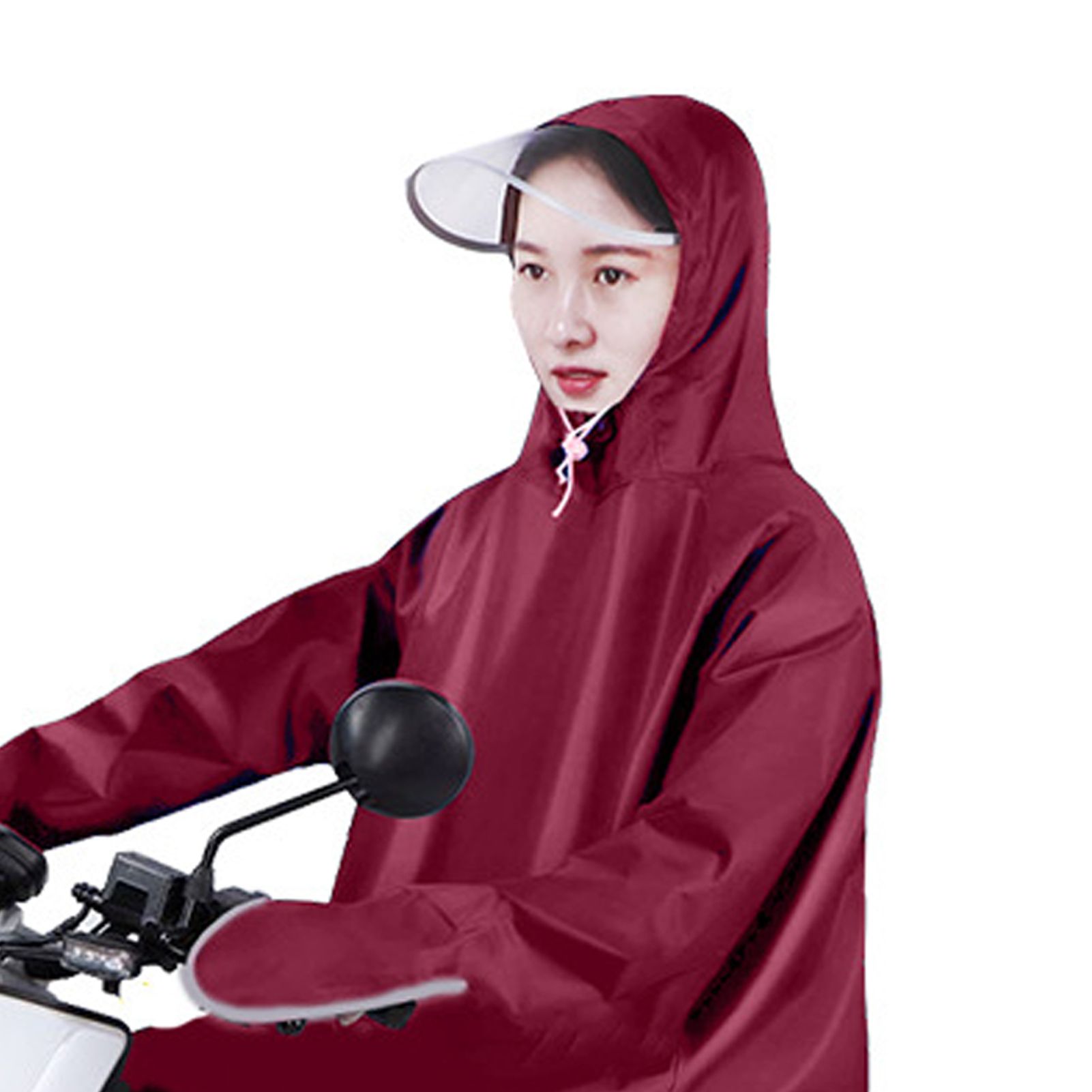 Electric Bike Raincoat Enlarged Protection Oxford Cloth Adults Sleeve Rain view 7