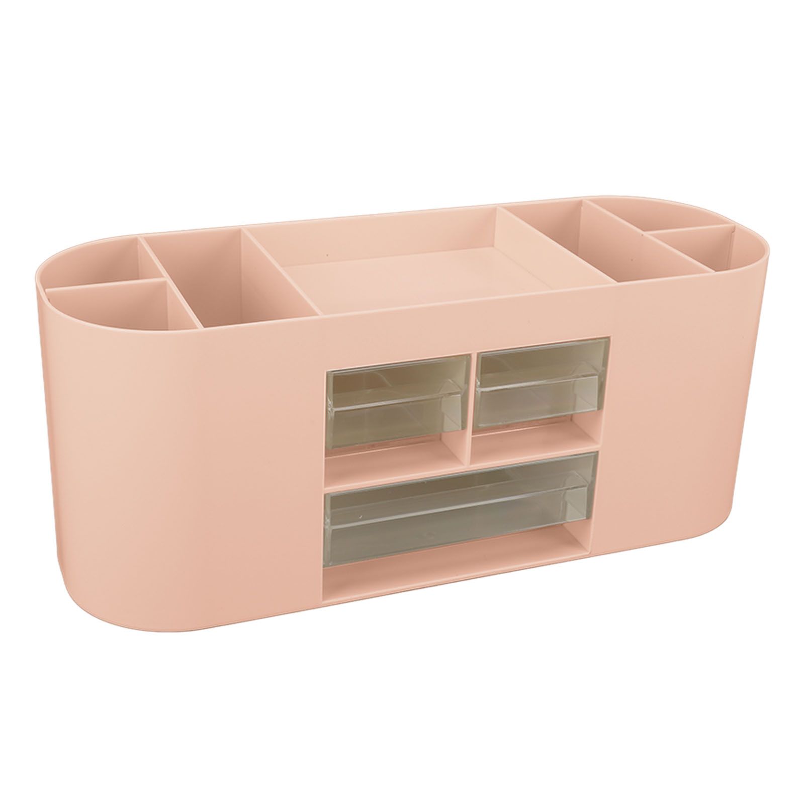 Pen Holder with Transparent Drawers Large Capacity Multiple Compartment