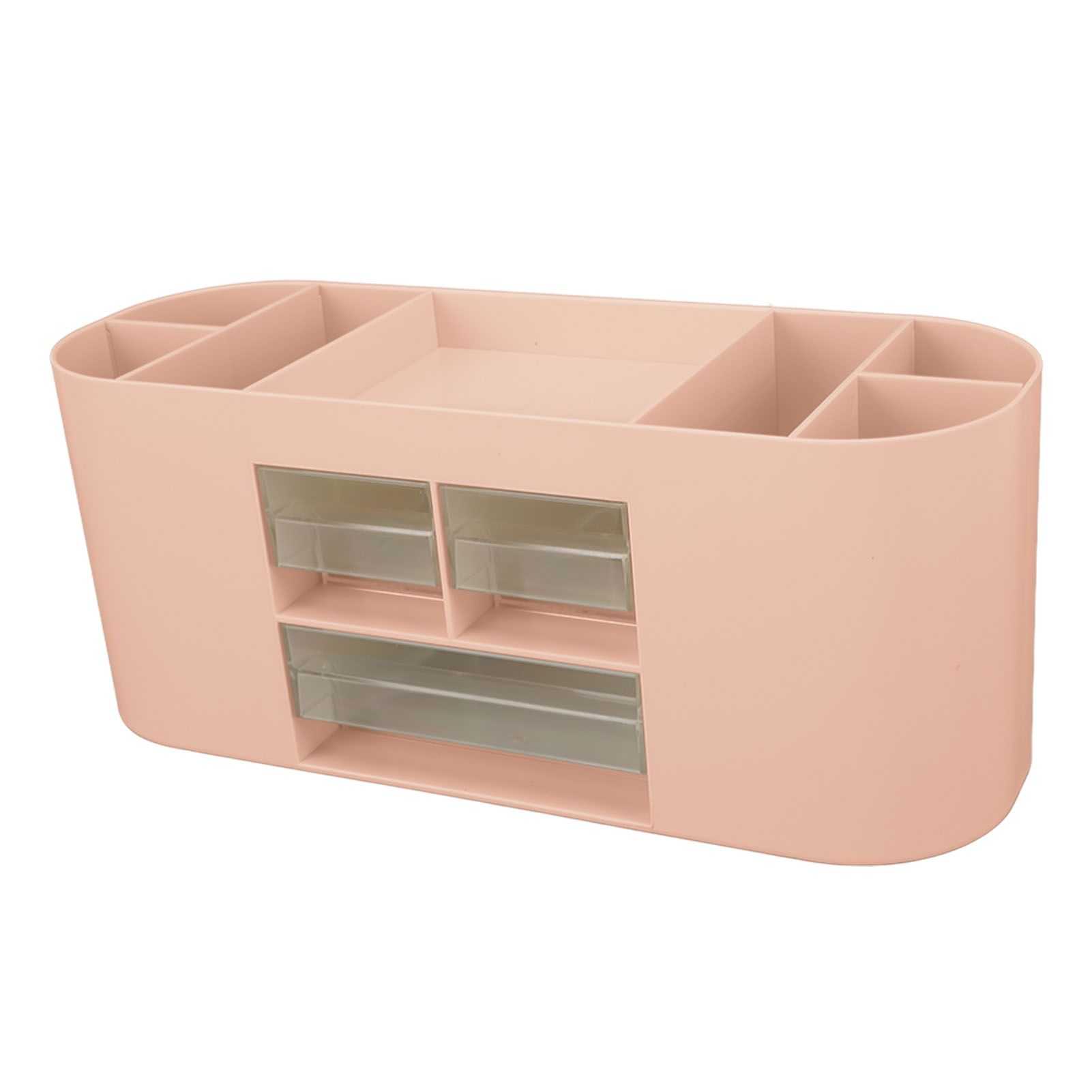 Pen Holder with Transparent Drawers Large Capacity Multiple Compartment view 2