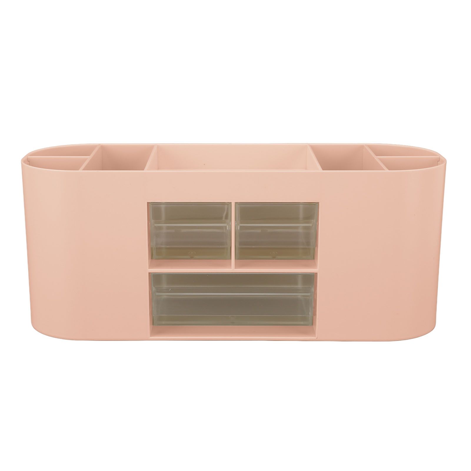 Pen Holder with Transparent Drawers Large Capacity Multiple Compartment view 3