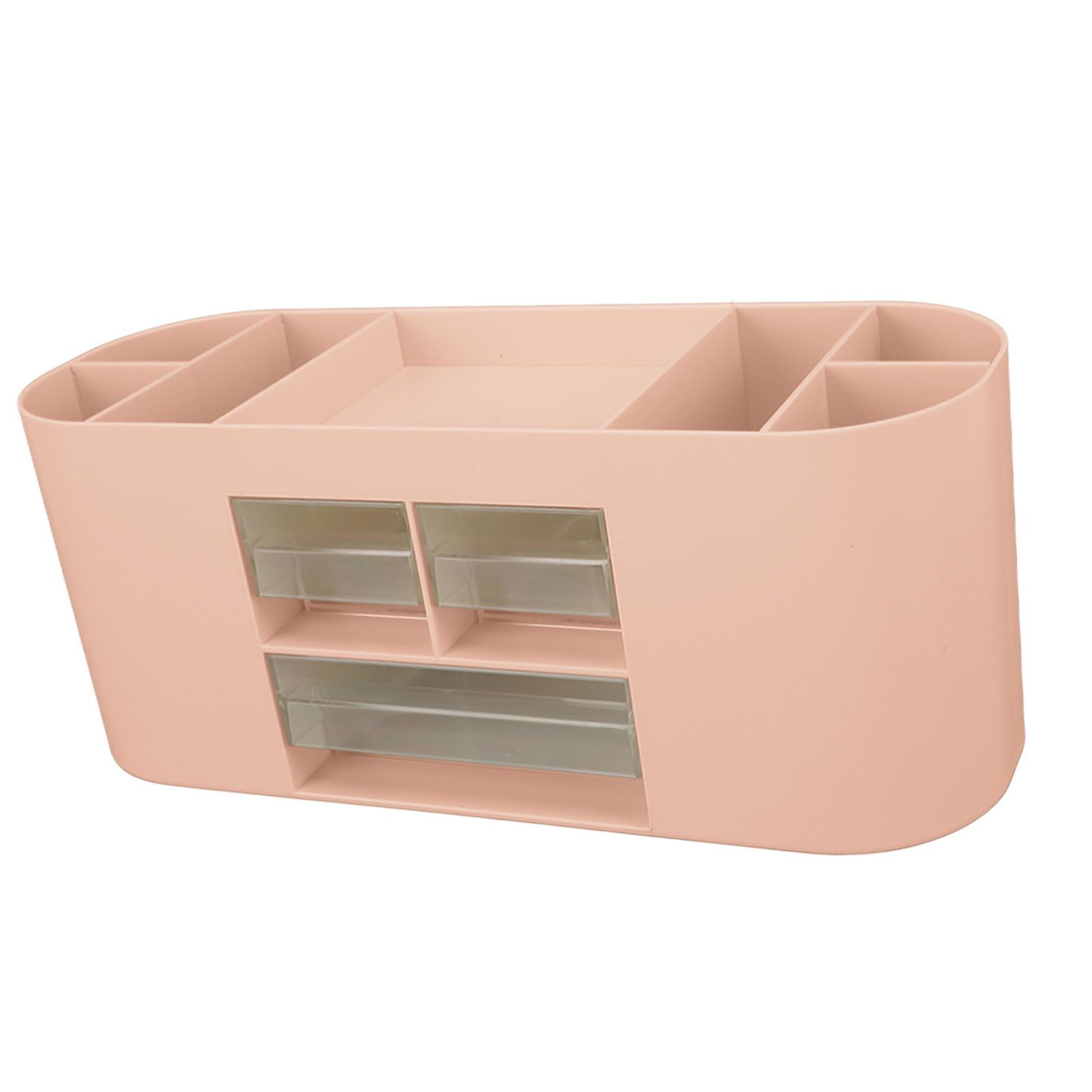 Pen Holder with Transparent Drawers Large Capacity Multiple Compartment view 4