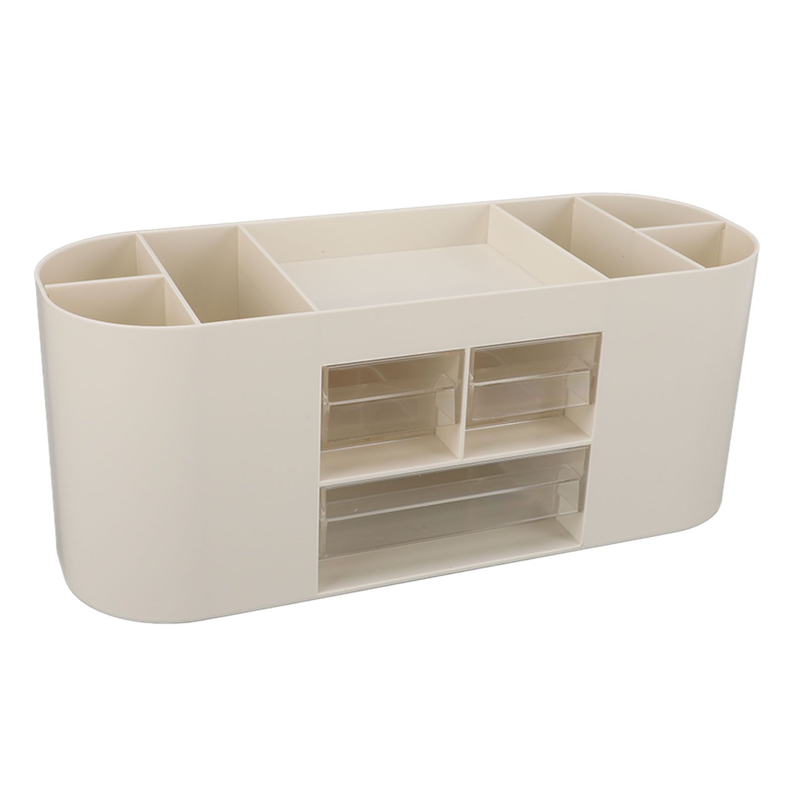 Pen Holder with Transparent Drawers Large Capacity Multiple Compartment