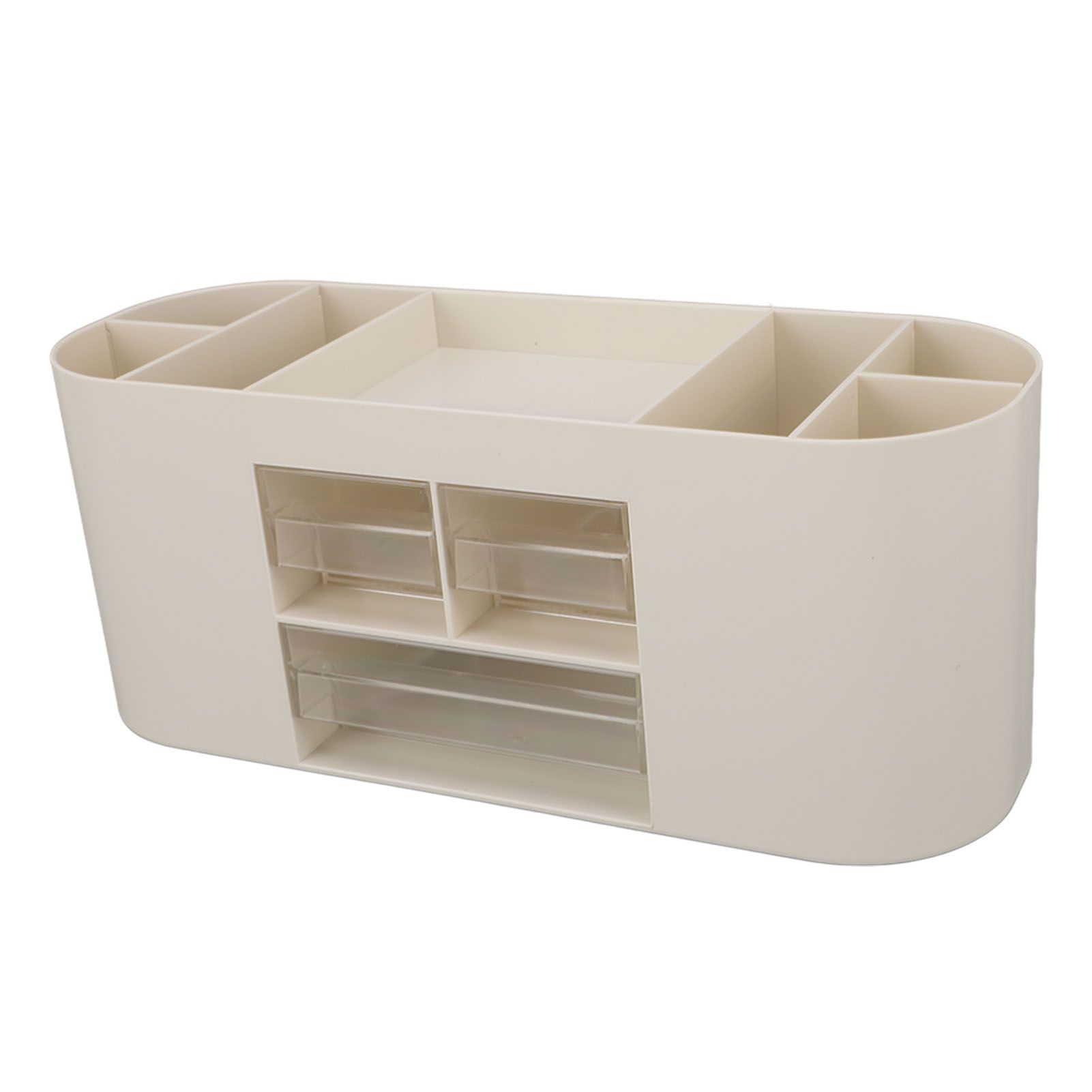 Pen Holder with Transparent Drawers Large Capacity Multiple Compartment view 2