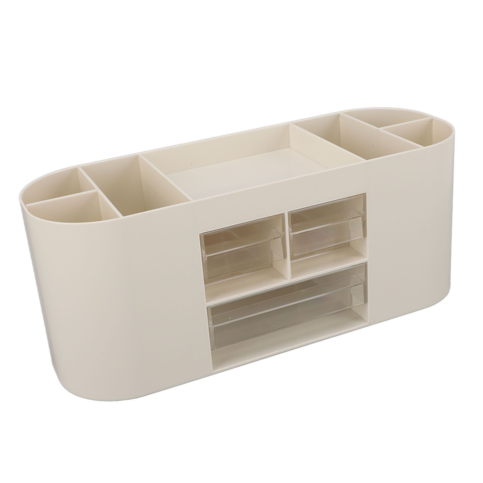 Pen Holder with Transparent Drawers Large Capacity Multiple Compartment view 5