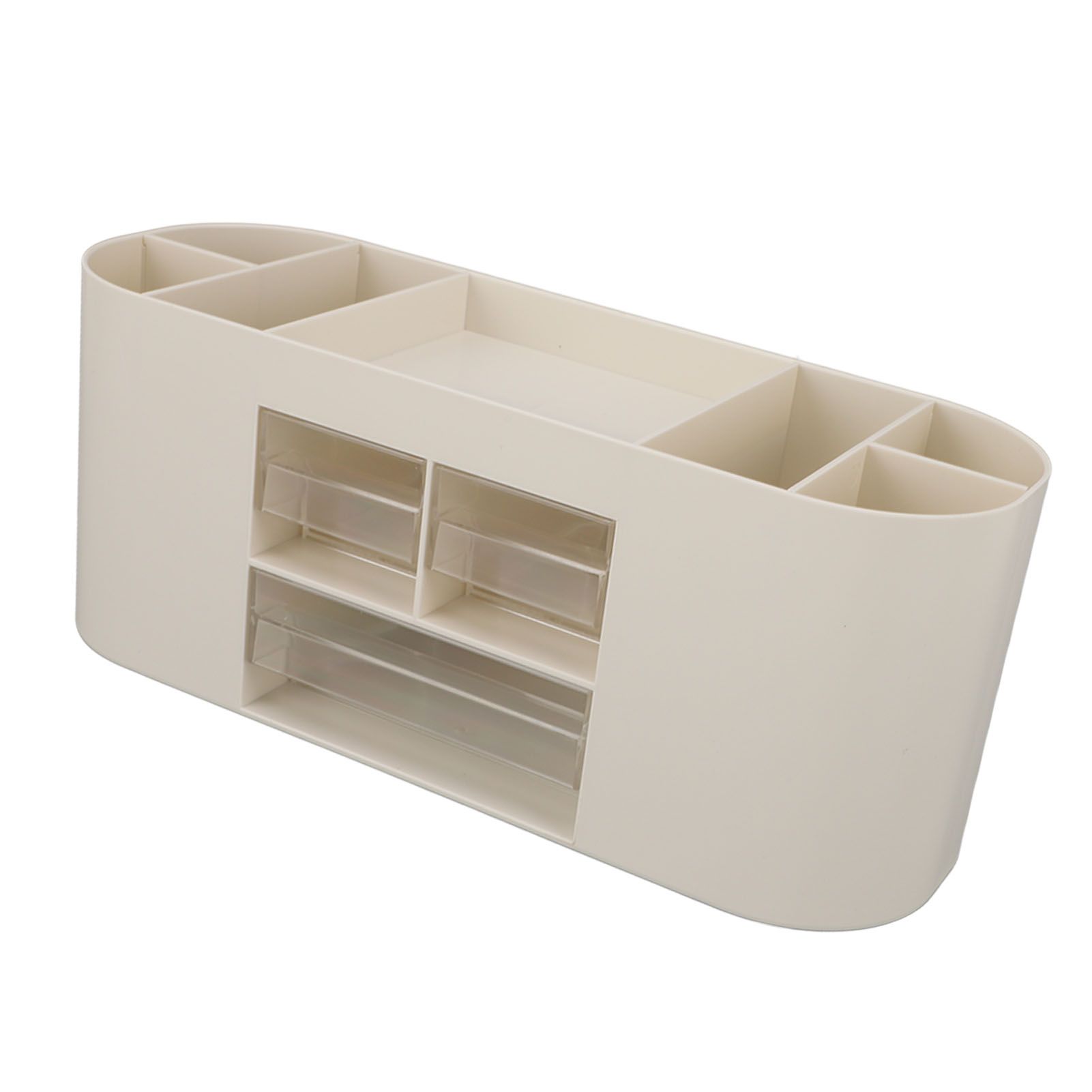 Pen Holder with Transparent Drawers Large Capacity Multiple Compartment view 6