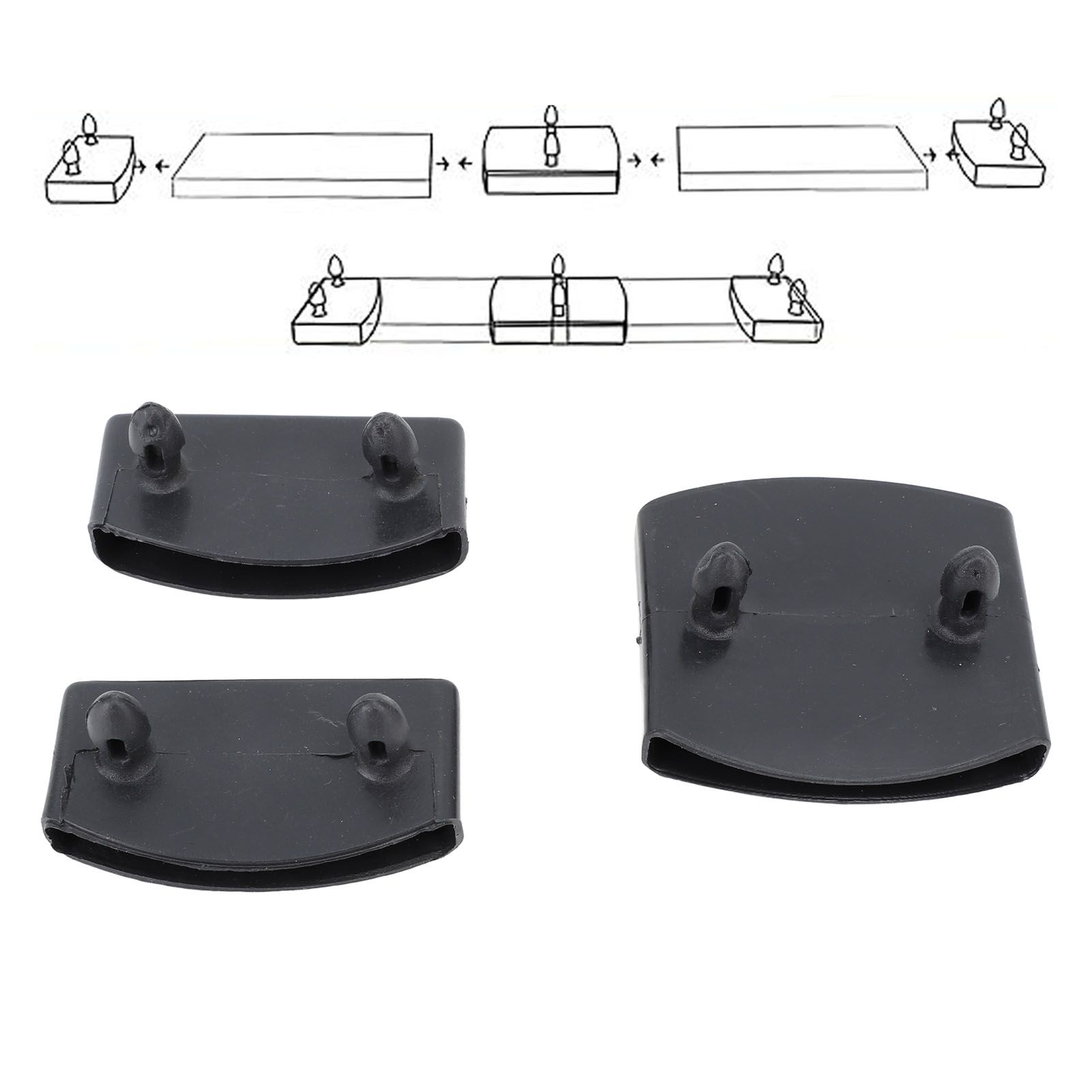 72Pcs Plastic Bed Slat End Caps Holders Centre Caps Plastic Connector view 15