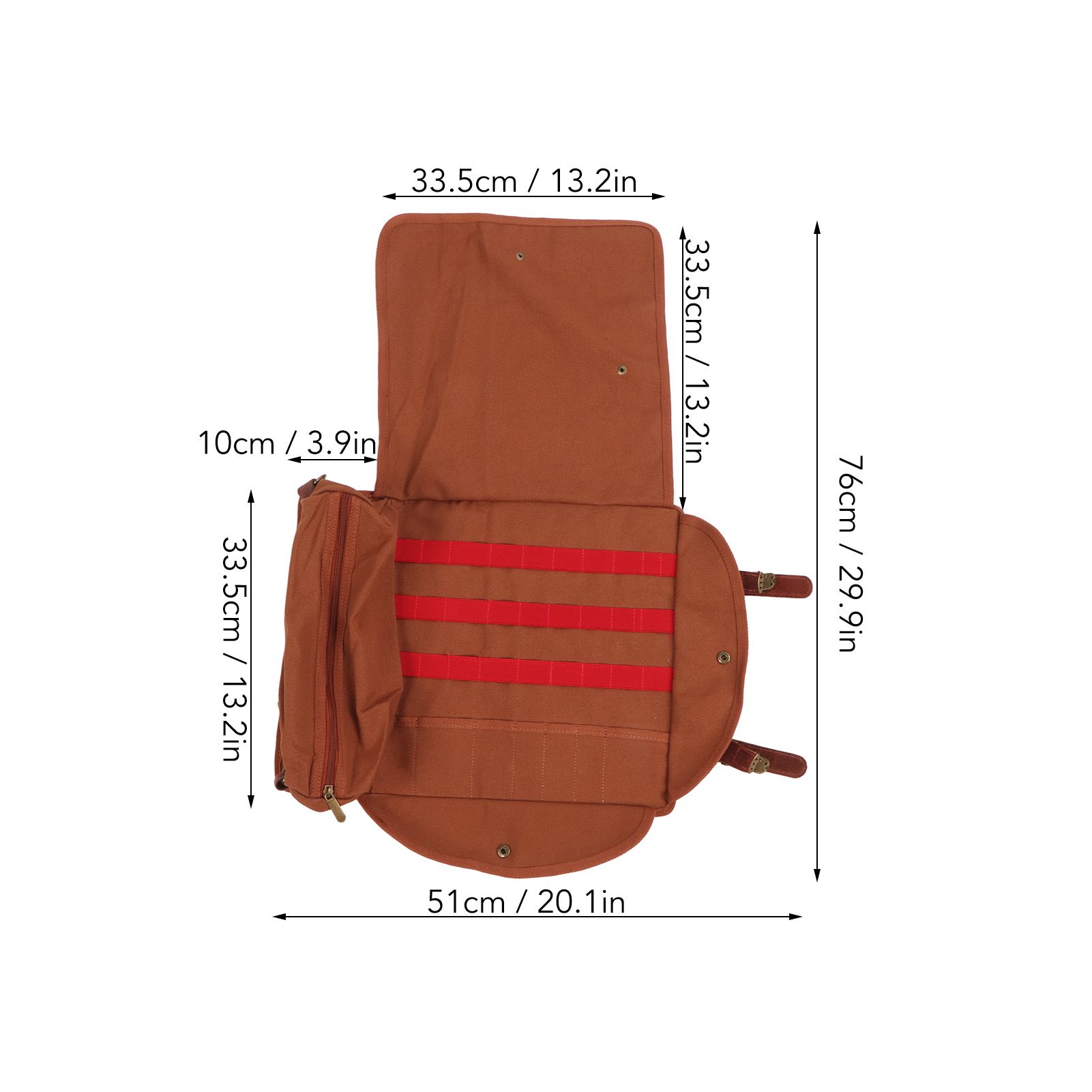 Bartender Roll Bag Carrying Bag with Shoulder Strap Large Capacity Waterproof view 15